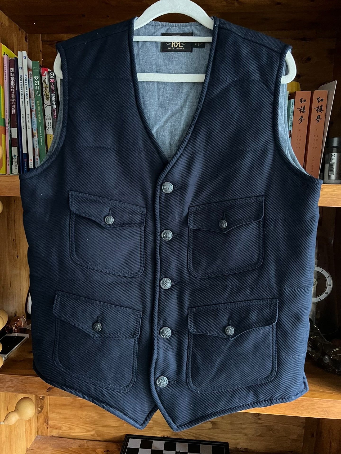 RRL Ralph Lauren RRL Indigo Dyed Wool Down Vest Size US M / EU 48-50 / 2 - 1 Thumbnail