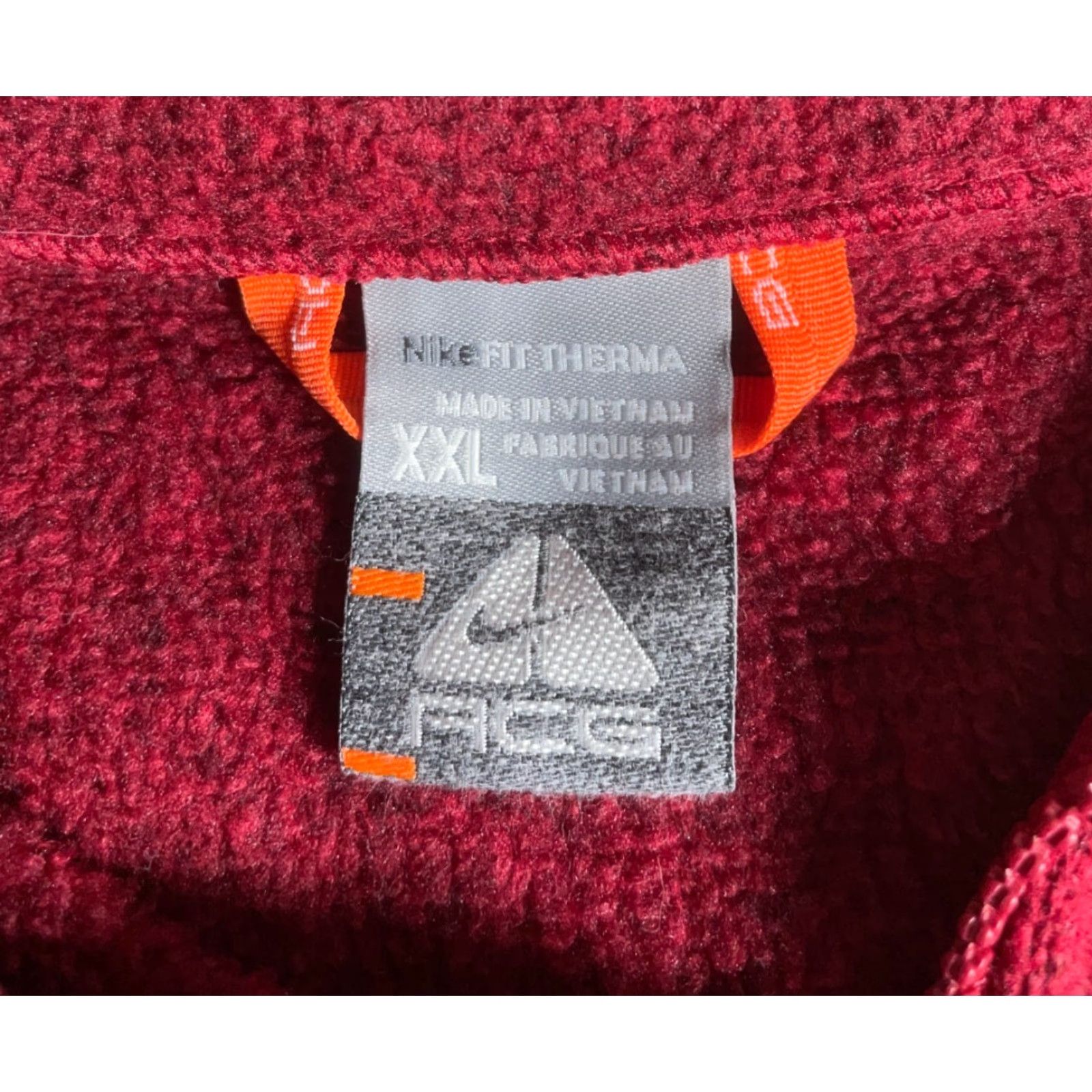 Nike Nike ACG Fleece Pullover Jacket 2XL Red Gray 1/4 Zip Hiking Outdoors Mens Regular Thermal Therma Size US XXL / EU 58 / 5 - 3 Thumbnail