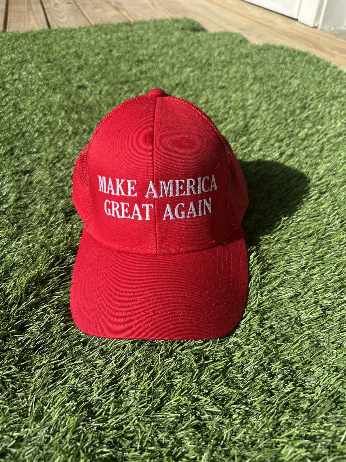 Other Donald Trump Maga Adjustable Red Trucker Hat Size ONE SIZE - 1 Thumbnail