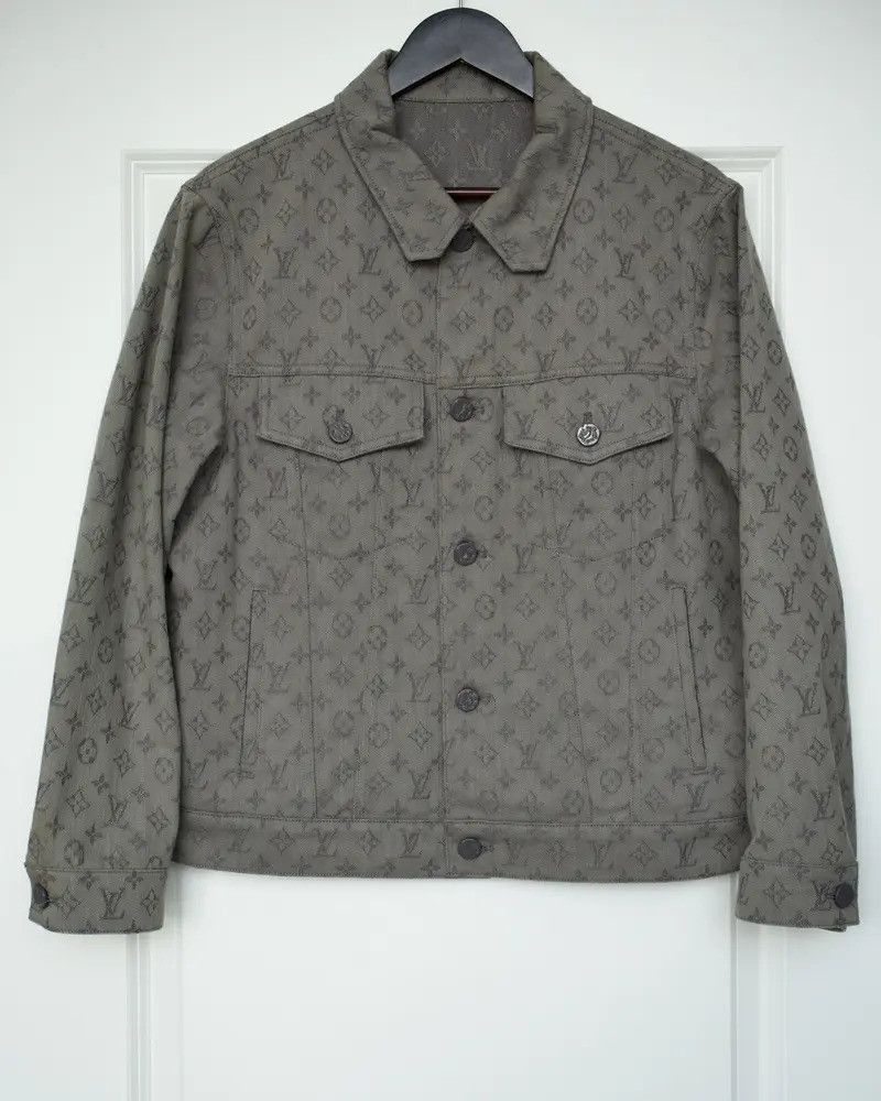 Louis Vuitton Monogram Jacquard Logo Denim Jacket
