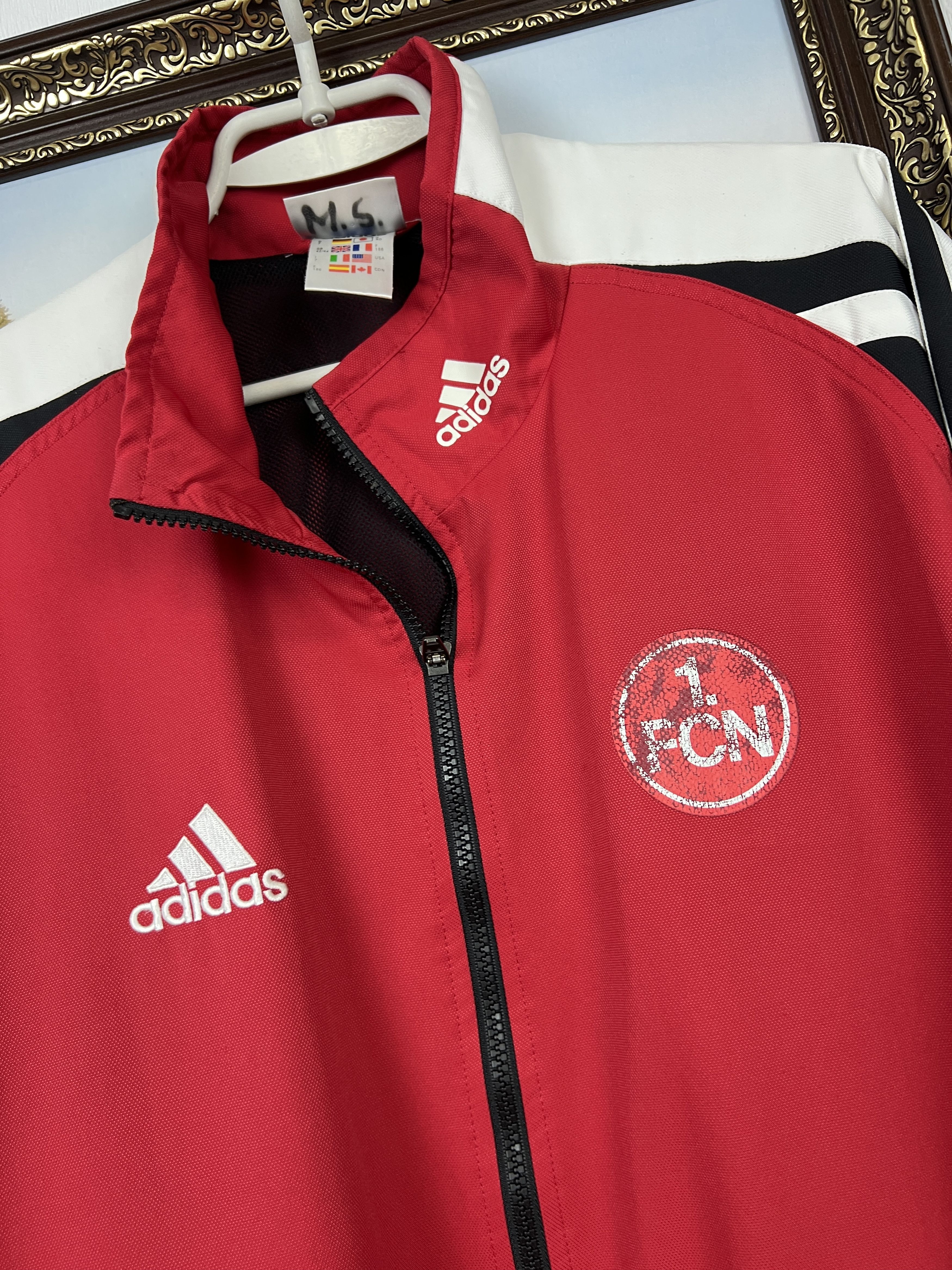 Adidas Vintage 90's Adidas Nurnberg Football Jacket Soccer Size US L / EU 52-54 / 3 - 3 Thumbnail