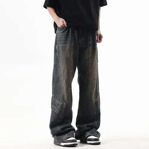 Japanese Brand × Jean Washed distressed split panel cargo jeans Size US 32 / EU 48 - 2 Thumbnail