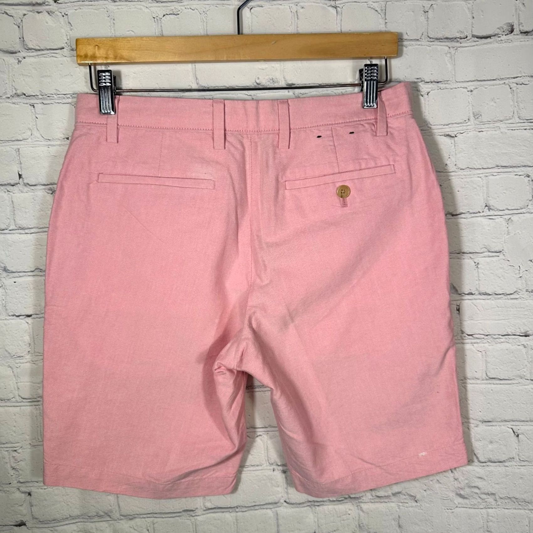Banana Republic VINTAGE Banana Republic Aiden Slim Fit Pink Cotton Chino Shorts Mens 30 NWT Size US 31 - 4 Thumbnail