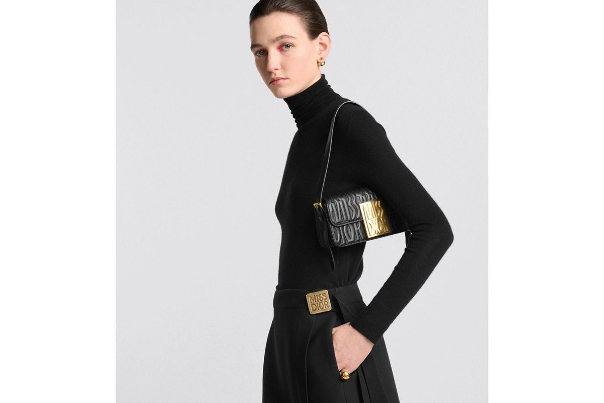 Dior o1bcso1str0226 Size:OS/Miss Dior Flap Bag in Black Size ONE SIZE - 8 Thumbnail