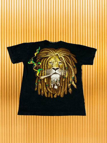 Band Tees × Vintage Rasta Lion T-Shirt The Lion Rastafari Dreadlocks Reggae Size US M / EU 48-50 / 2 - 1 Thumbnail