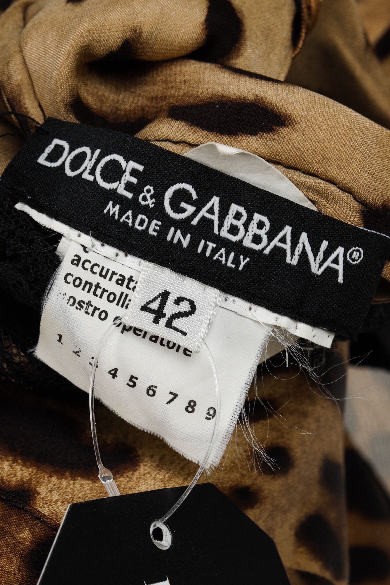 Dolce & Gabbana Dolce & Gabbana Leopard Silk Lace-Trim Flutter-Sleeve Blouse Size S / US 4 / IT 40 - 9 Thumbnail