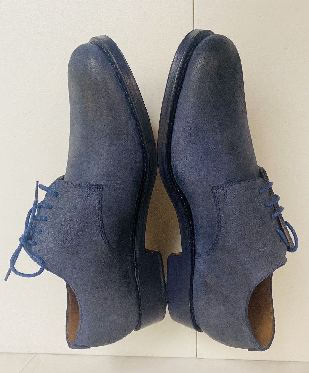 Grenson Grenson Blue Leather Burnished Toe Finnegan Derby 10 NIB Size US 10 / EU 43 - 9 Thumbnail