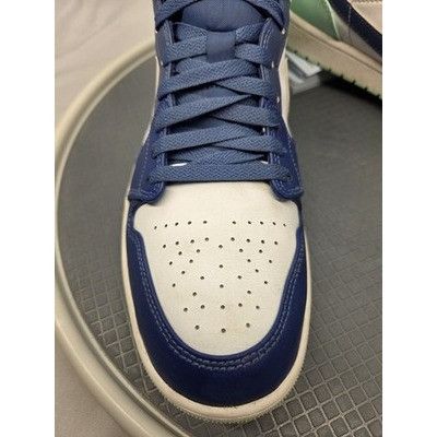 Nike Nike Air Jordan 1 Mid Blue Mint Mystic Navy White 554724-413 Size US 11.5 / EU 44-45 - 6 Thumbnail