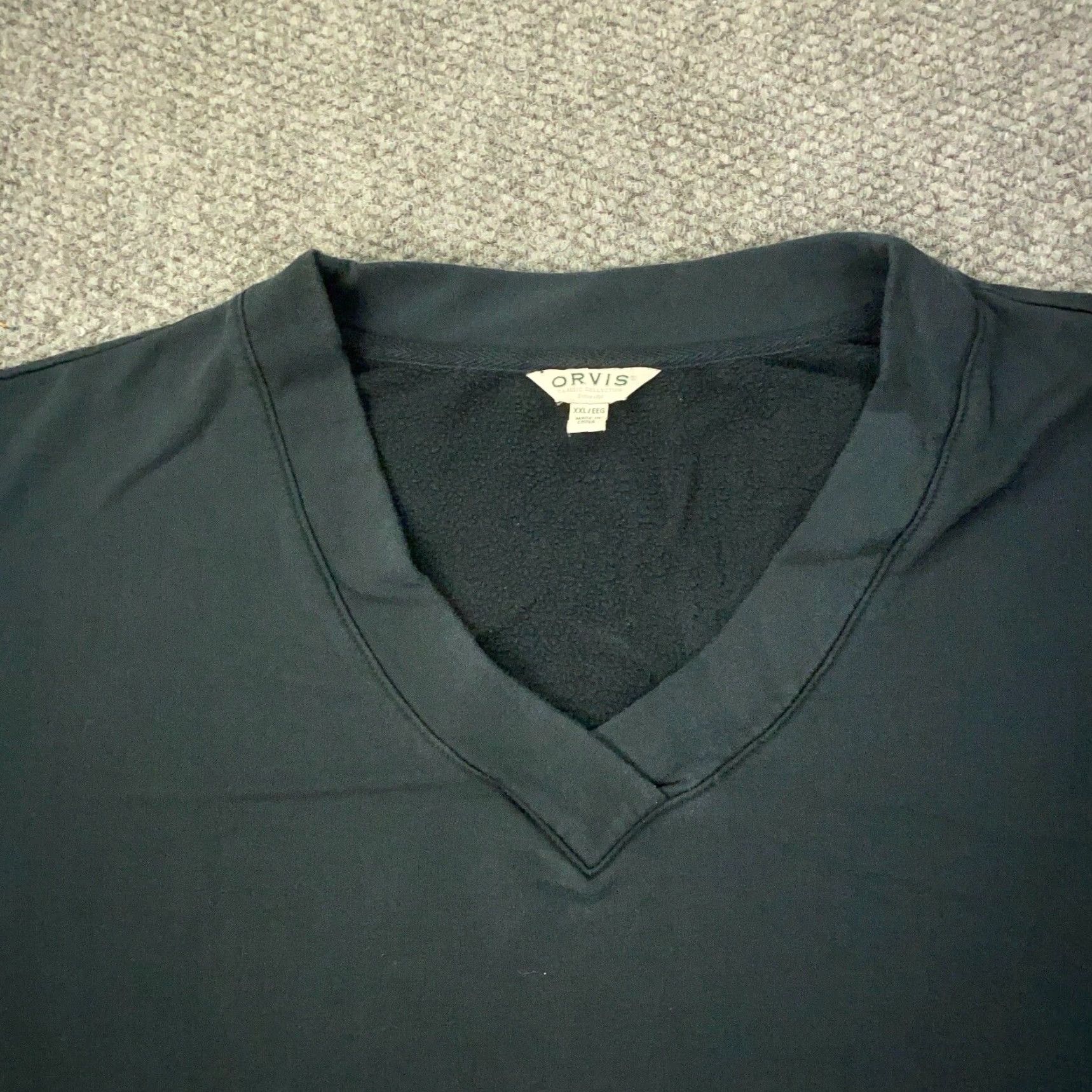 Orvis Orvis Womens Sweatshirt XXL Black Long Sleeve Boxy Oversized V-Neck Stretch Size XXL / US 16-18 / IT 52-54 - 2 Thumbnail
