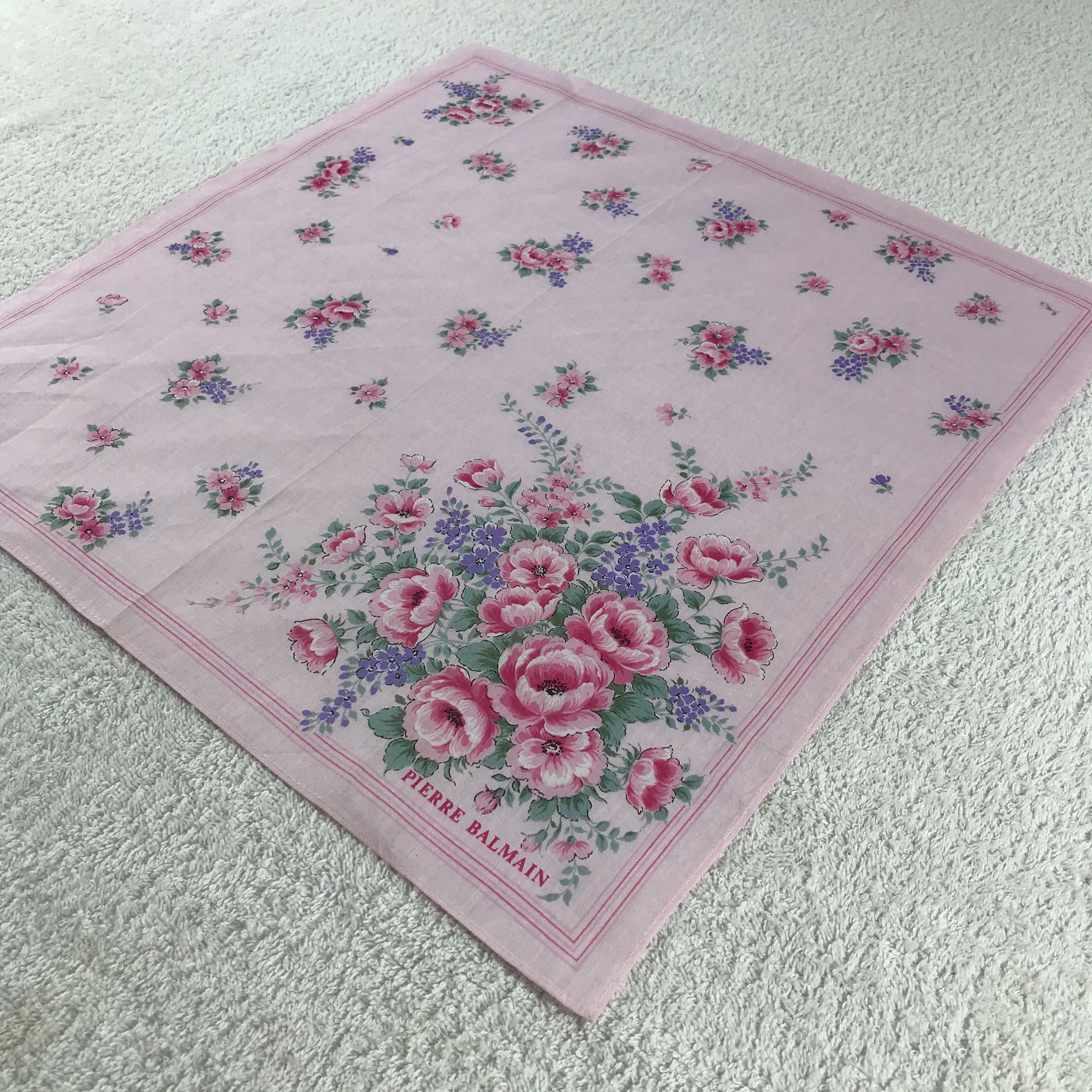 Pierre Balmain × Vintage Pierre Balmain Bandana / Handkerchief / Neckerchief - S195 Size ONE SIZE - 2 Thumbnail