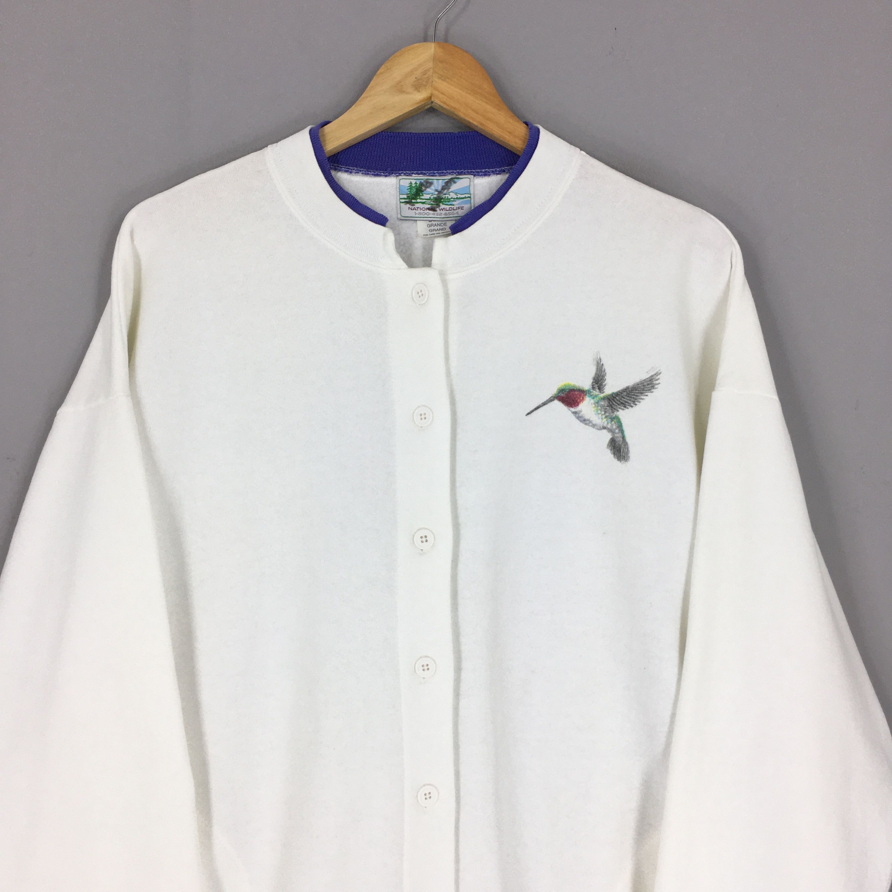 Habitat Vintage 90s Morning Sun Whitton Art Button Sweatshirt Large Size US L / EU 52-54 / 3 - 5 Thumbnail