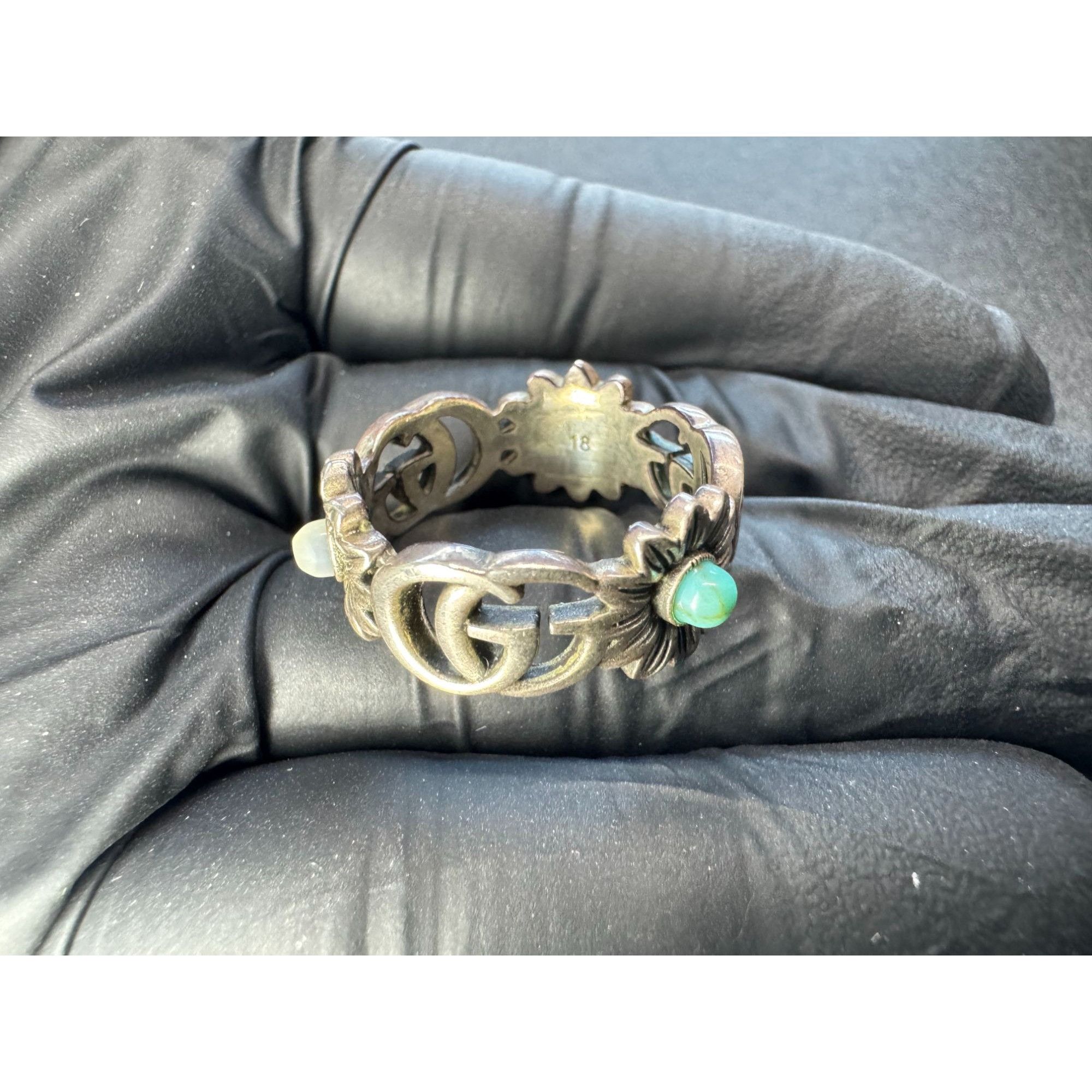 Gucci Gucci Double G mother of pearl ring Size ONE SIZE - 1 Thumbnail