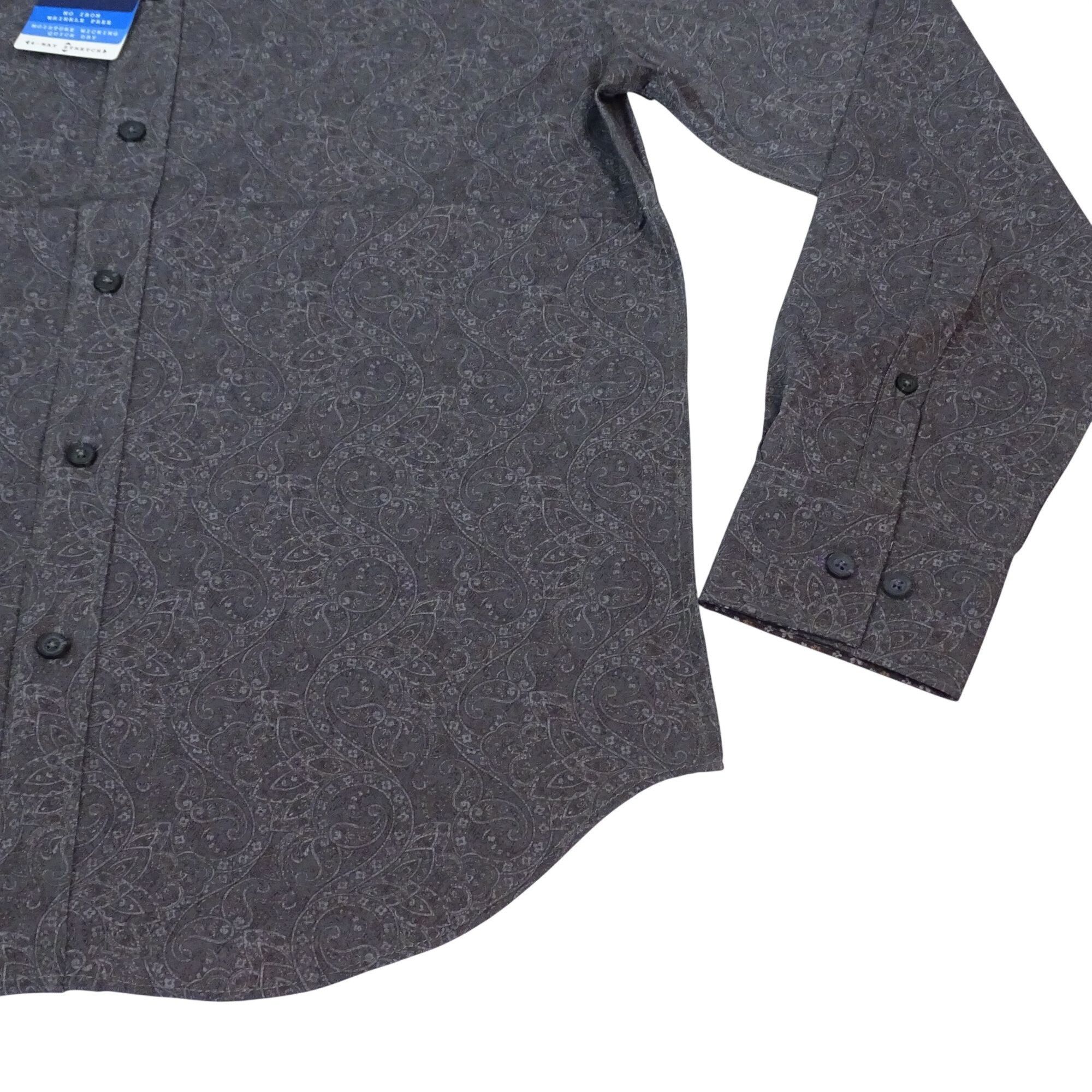 Other Society Of Threads Slim Grey Paisley Shirt Size S Stretch Size US S / EU 44-46 / 1 - 4 Thumbnail