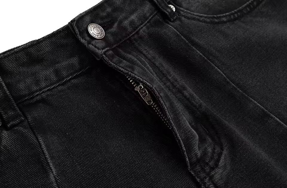 Jean Distressed Detachable Flared Bootcut Retro Jeans + Shorts Size US 34 / EU 50 - 7 Thumbnail