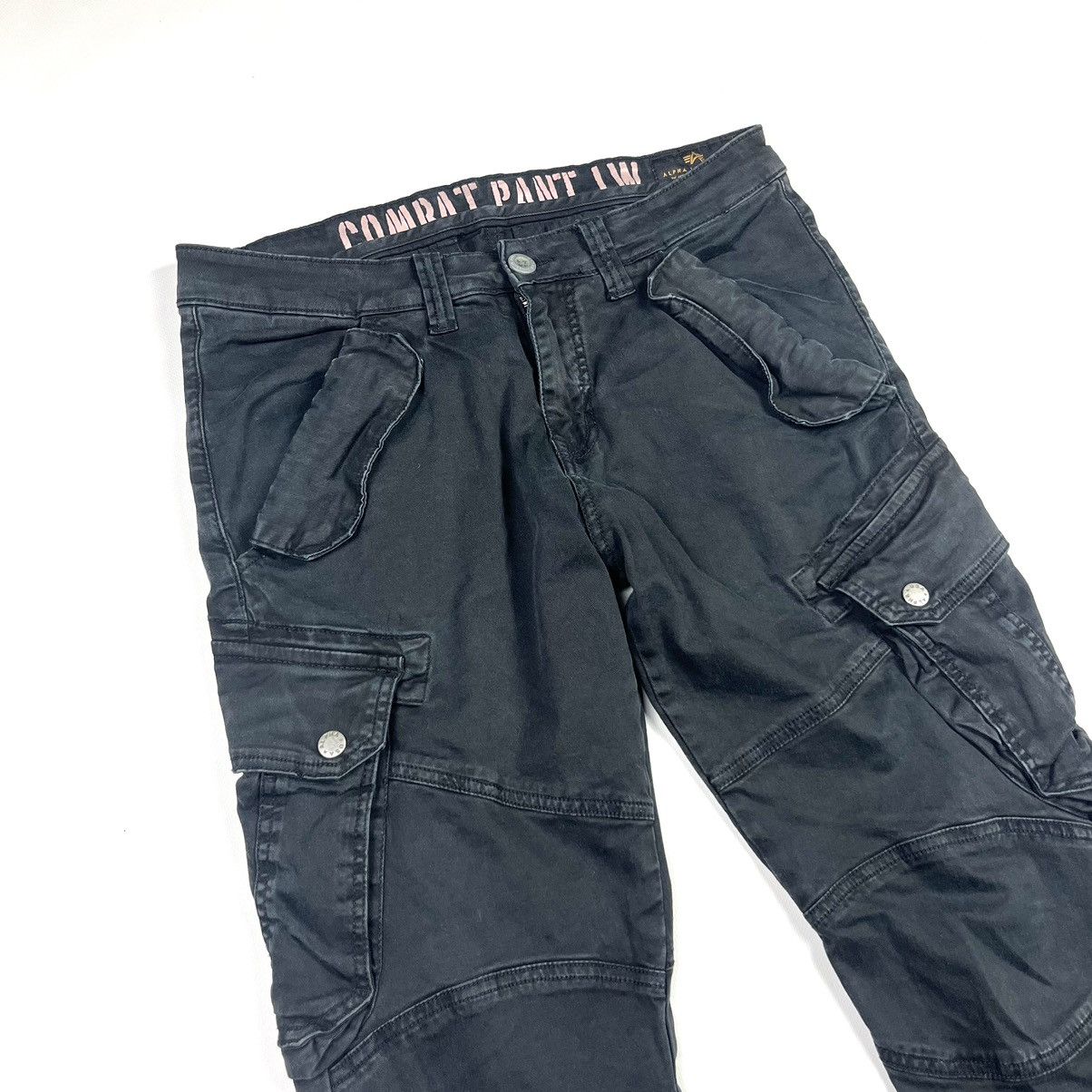 Alpha Industries × Japanese Brand Alpha Industries Vintage Cargo Pants Japanese Brand Black Size US 31 - 3 Thumbnail