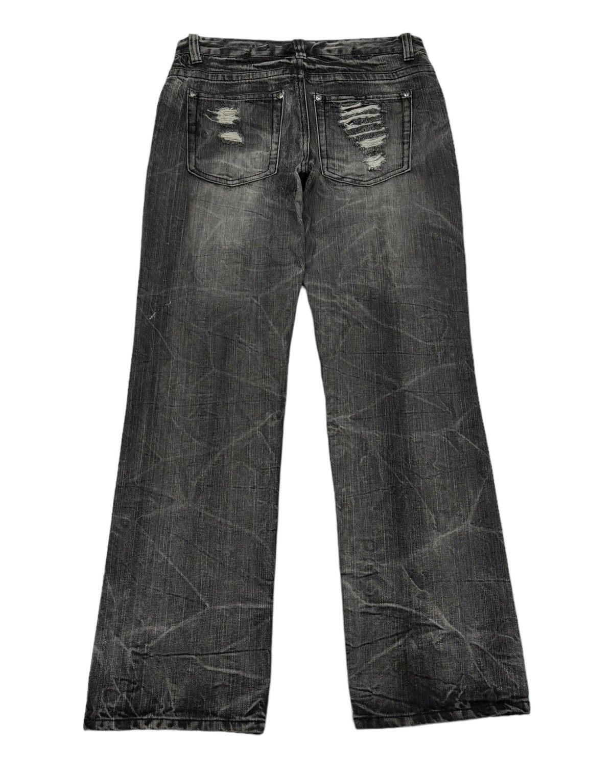 Le Grande Bleu (L.G.B.) 🔥RARE VINTAGE JAPANESE PROSPERITY DENIM DISTRESS JEANS Size US 32 / EU 48 - 2 Thumbnail