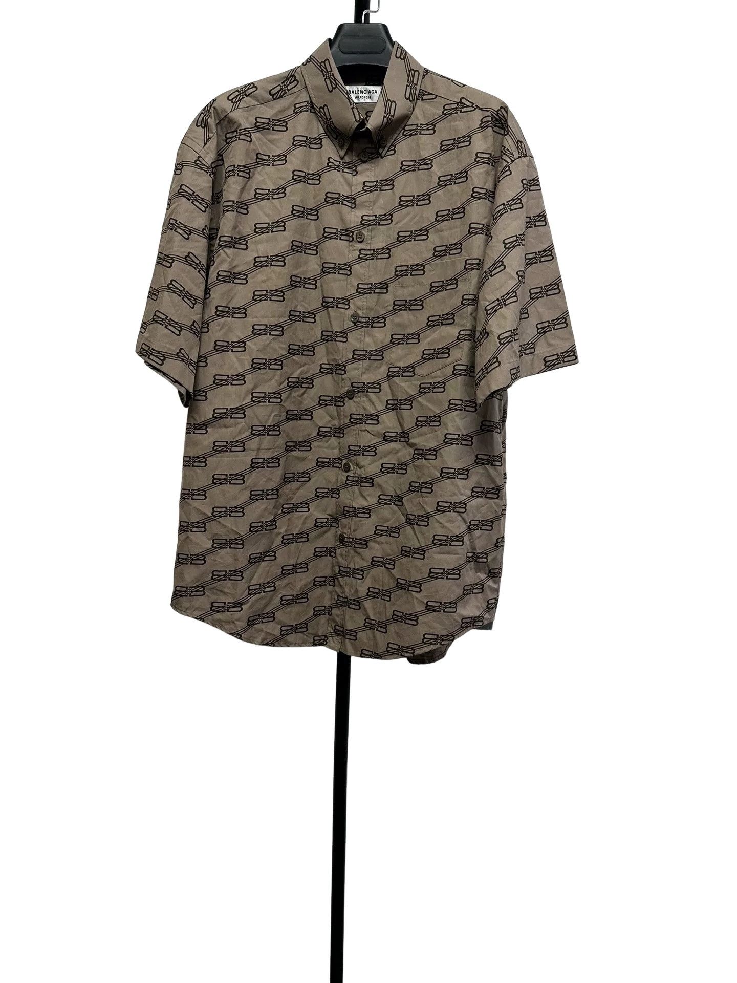 Balenciaga Balenciaga Logo Print Short Sleeve Shirt 36 Size US S / EU 44-46 / 1 - 1 Thumbnail