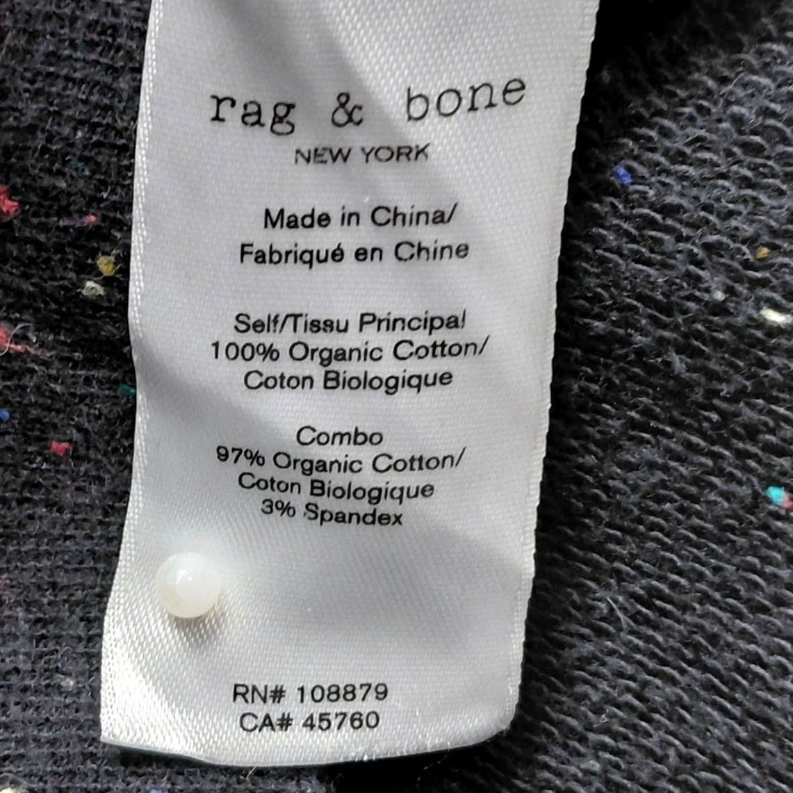 Rag & Bone rag & bone Organic Cotton Sweatshirt Black Speckled Knit Size XXS Size XXS / US 00 / IT 34 - 7 Thumbnail