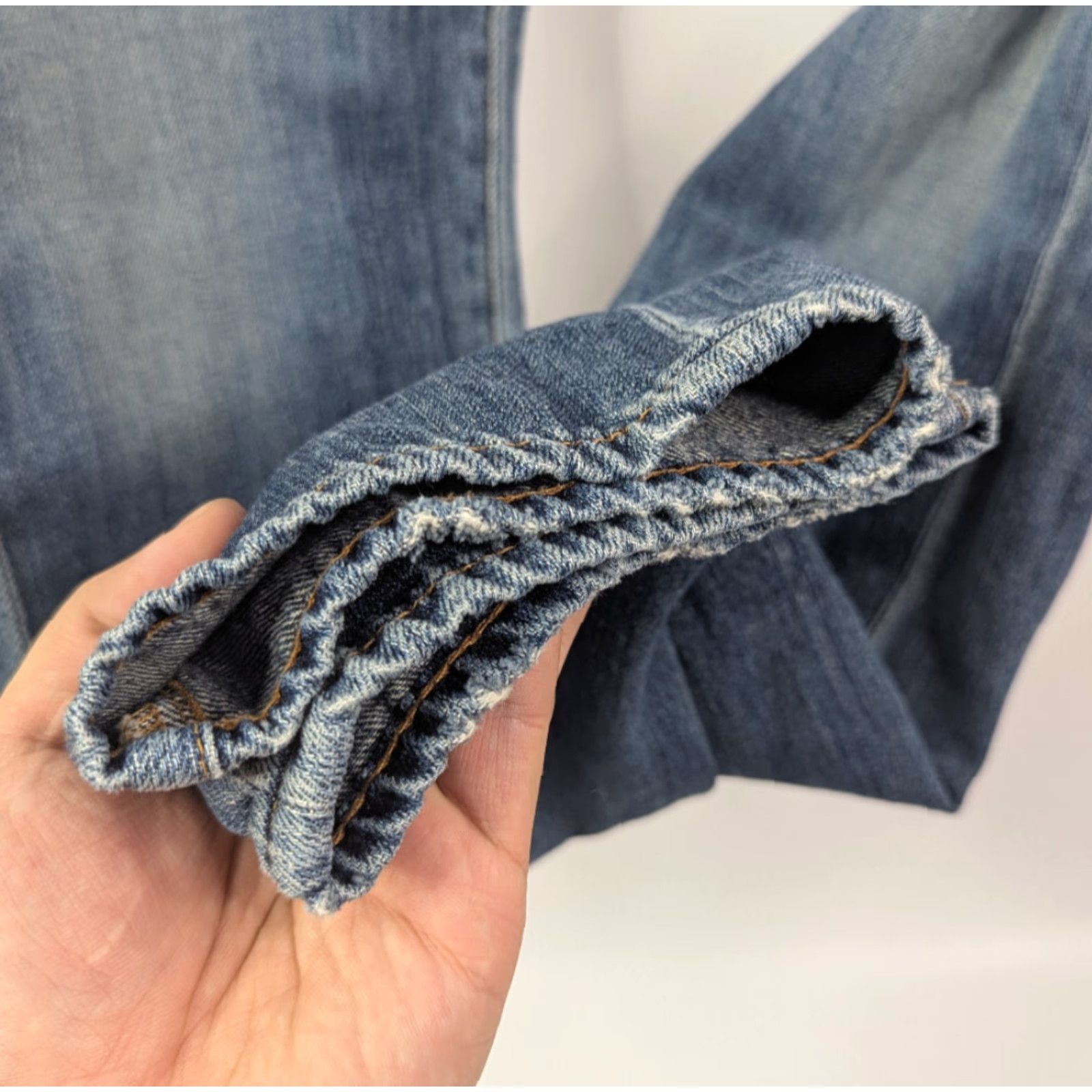 Agolde AGOLDE Jeans Women's Slim Fit Mid Blue Denim 29 Size 29 Cotton 100% Regular Jeans Womens Size 29" - 4 Thumbnail