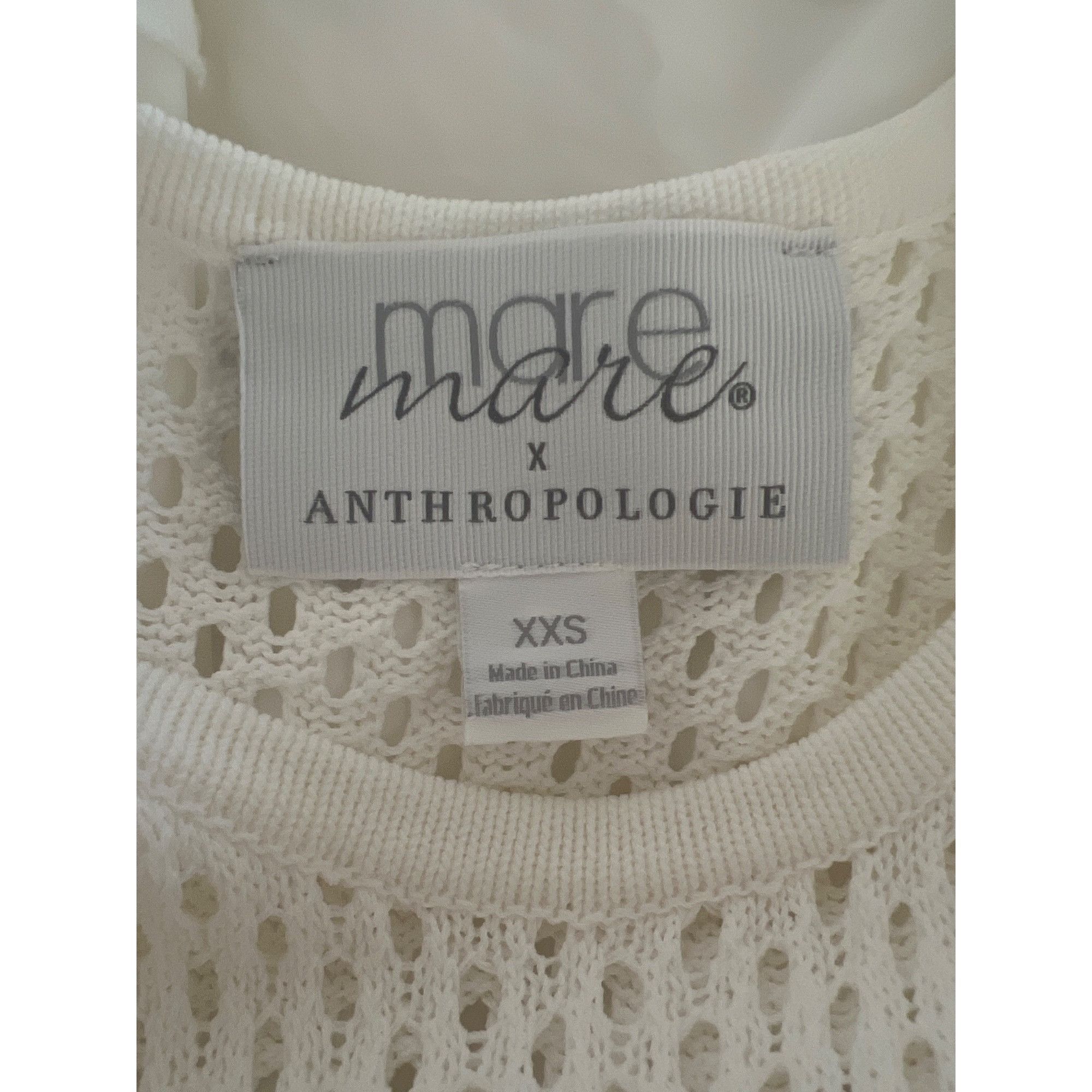 Anthropologie Mare Mare X Anthropologie White Sleeveless Crochet Maxi Dres Size XXS / US 00 / IT 34 - 4 Thumbnail