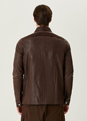 Rick Owens o1y0325 Leather Jacket in Brown Size US M / EU 48-50 / 2 - 5 Thumbnail