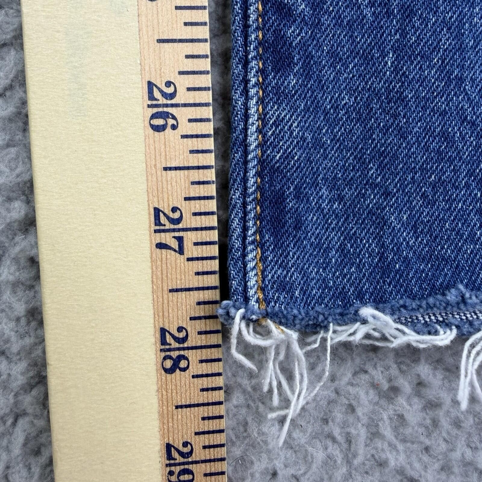 Levi's Levis 501 S Skinny Button Fly Raw Hem Jeans Women's 28x28 Size 28" / US 6 / IT 42 - 7 Thumbnail