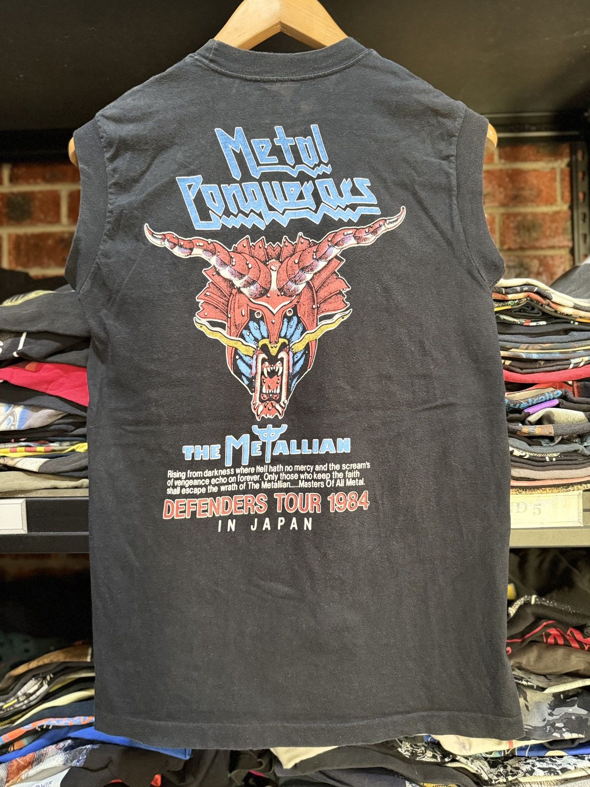 Band Tees Vintage 80s Judas Priest The Metallian Tour Japan Faded Tee Size US M / EU 48-50 / 2 - 2 Thumbnail