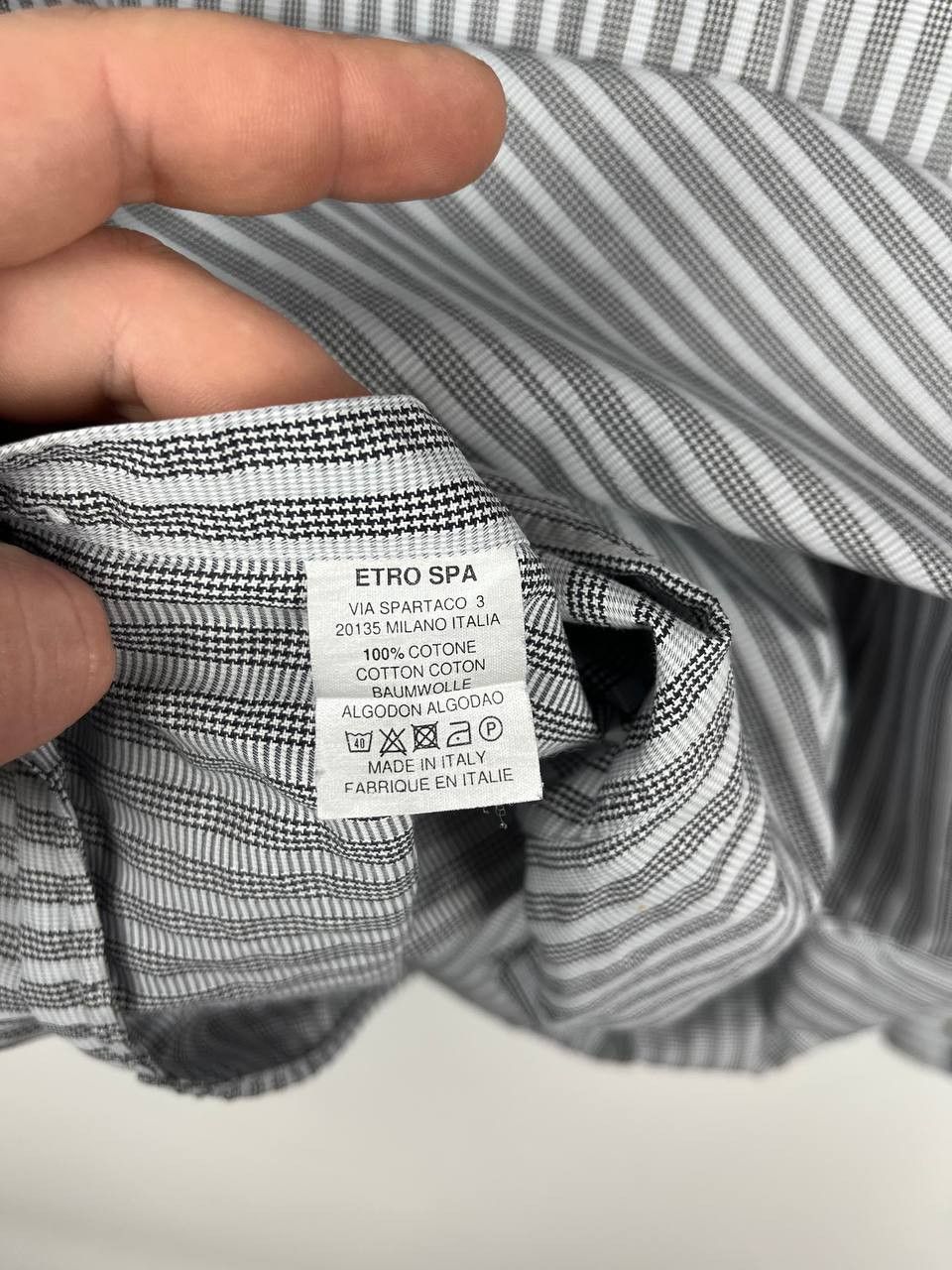 Etro ETRO Milano Men's Striped 100% Cotton Shirt Made in Italy Size US XXL / EU 58 / 5 - 6 Thumbnail