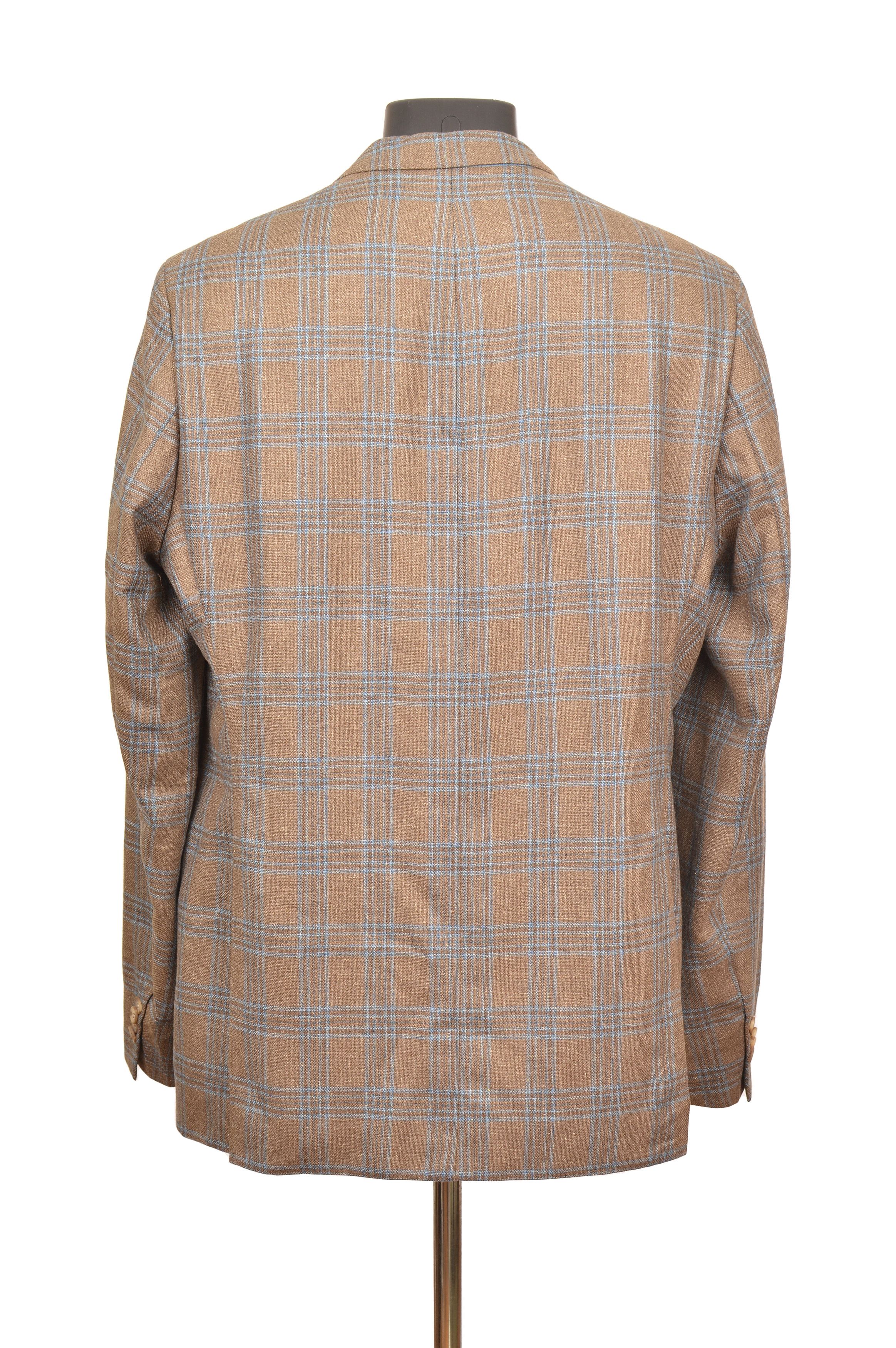 Other SOR Silk Wool Brown Check 2-Button Blazer Jacket Size 50R - 2 Thumbnail