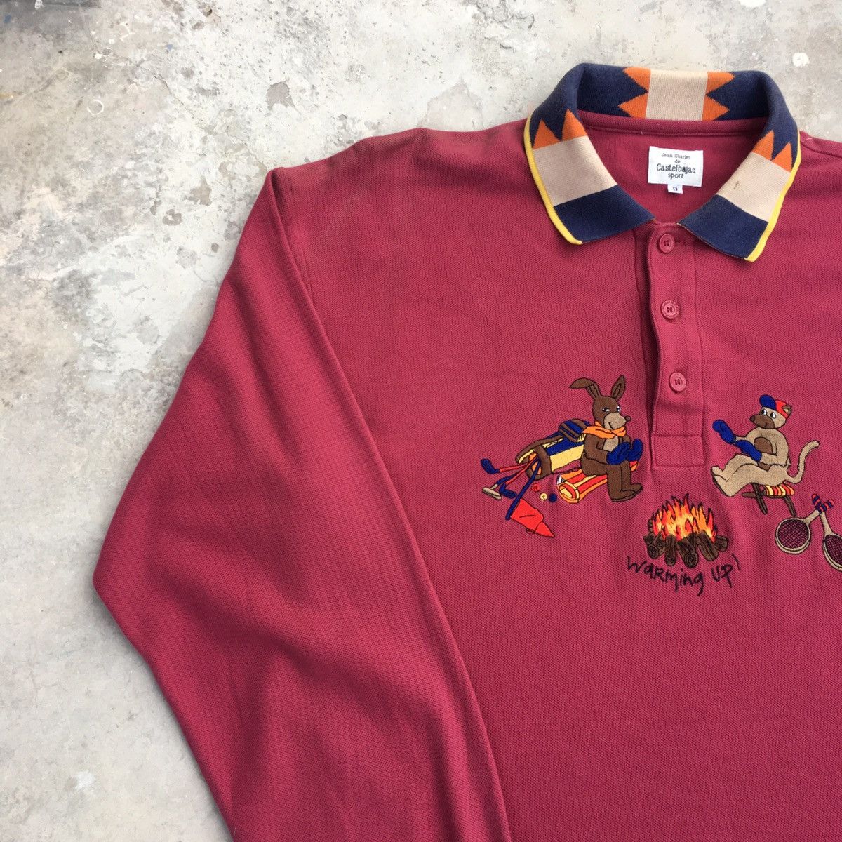 Designer × Jean Charles De Castelbajac × Vintage Vintage Castlebajac Warming Up Polo Size US M / EU 48-50 / 2 - 4 Thumbnail