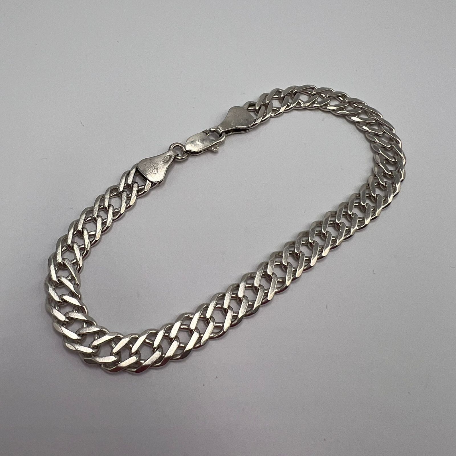 Sterling Silver Sterling Silver 925 Curb Chain Bracelet Jewelry 11.63g Size ONE SIZE - 4 Thumbnail