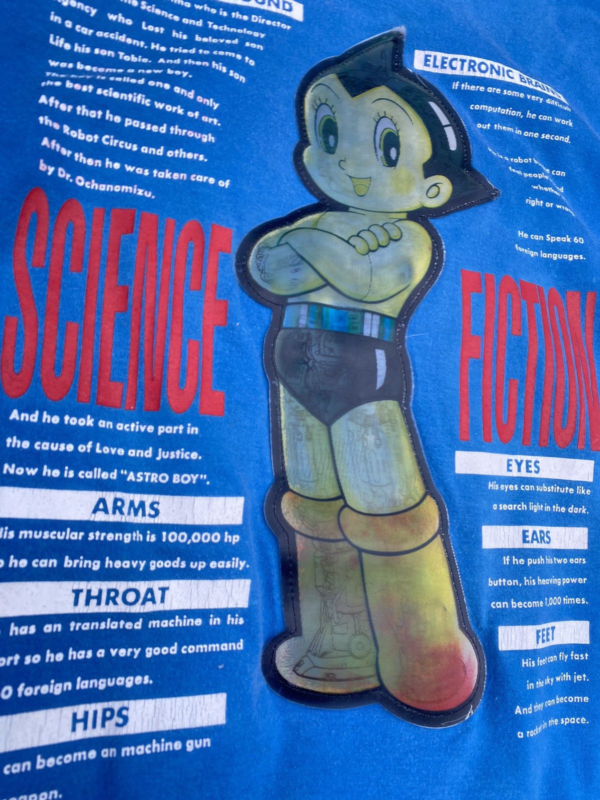 Anime × Cartoon Network × Vintage Vintage Astro Boy Hologram Manga Anime Tee Mighty Atom Size US M / EU 48-50 / 2 - 3 Thumbnail