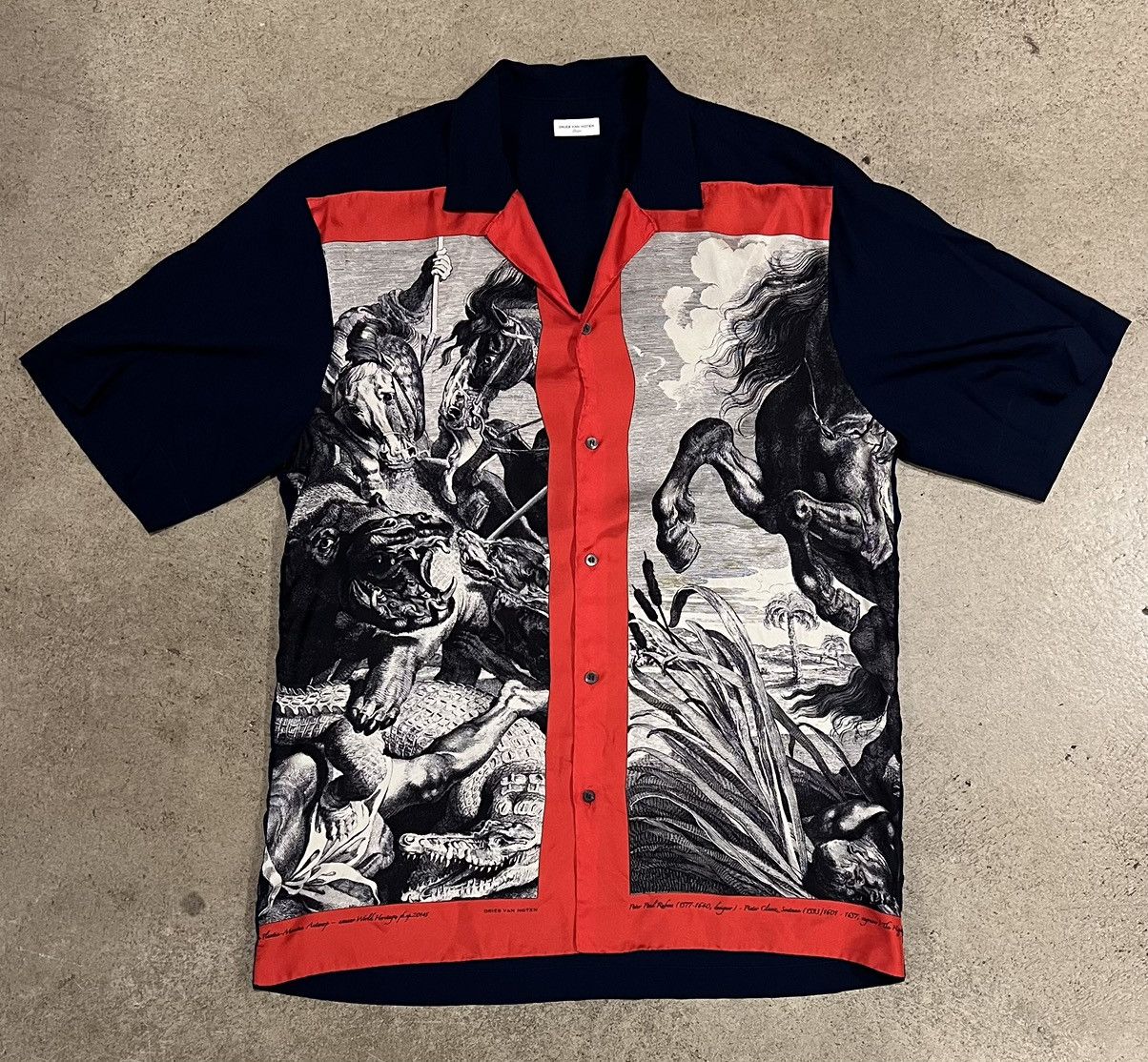 Dries Van Noten Dries van Noten Cassif Silk Shirt Ecru Rubens