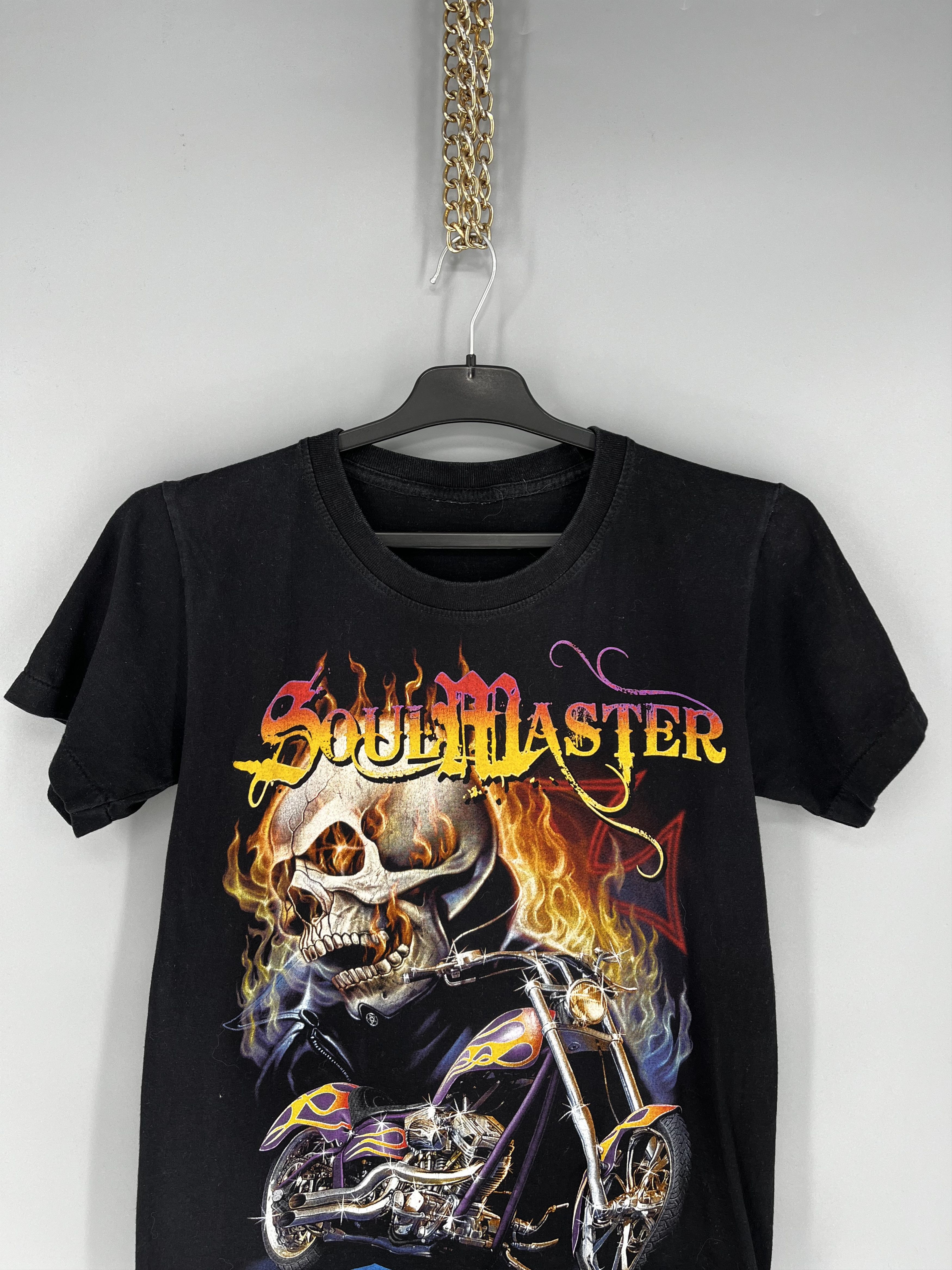 Harley Davidson Vintage Y2K Bike and Skull Soul Master Short sleeve T-shirt Size US XL / EU 56 / 4 - 6 Thumbnail