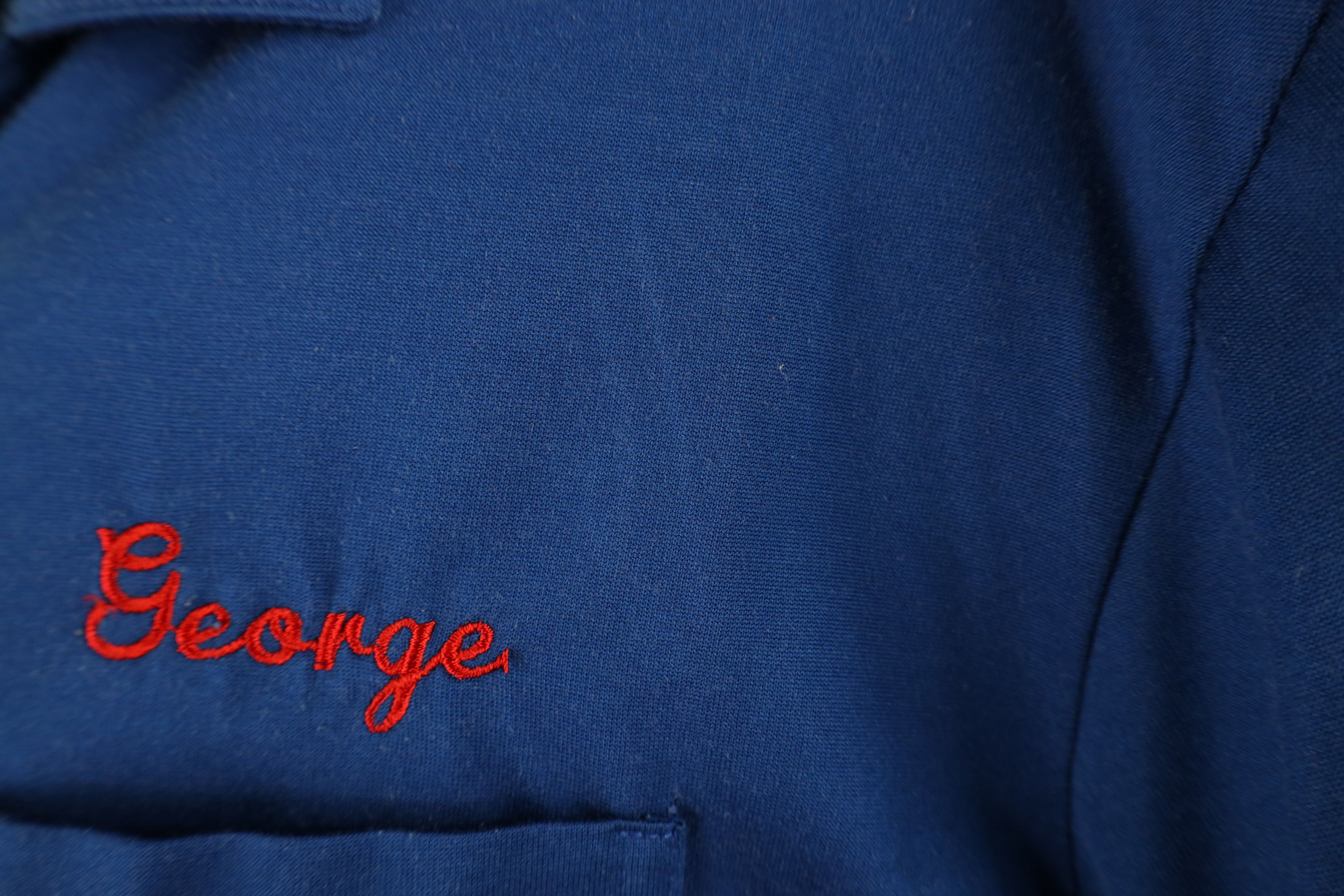 Vintage Vintage 70s 80s St Francis Bowling Collared Polo Shirt Blue Size US XXL / EU 58 / 5 - 7 Thumbnail