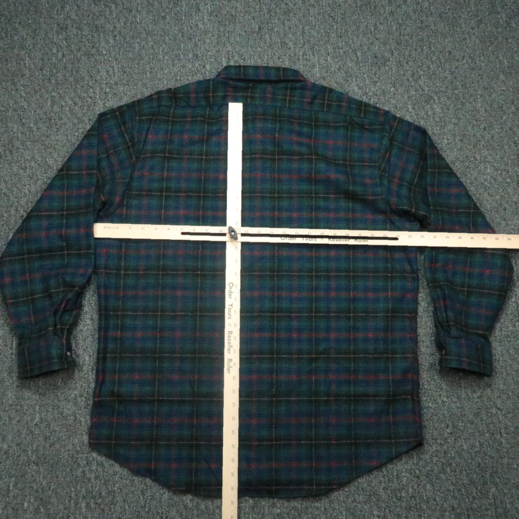 VINTAGE Pendleton Shirt Mens XL Green Blue Tartan Plaid Wool  display picture 1