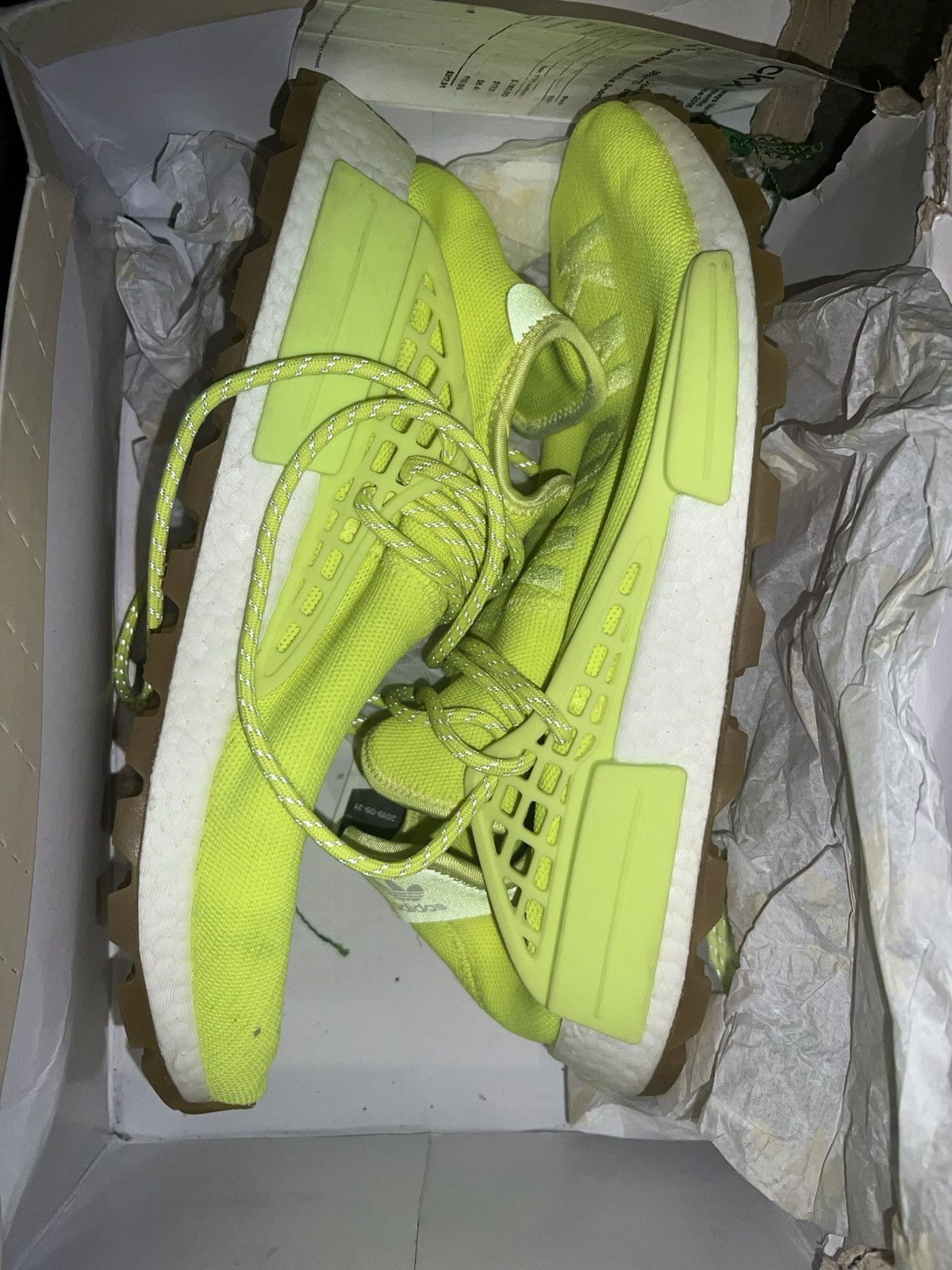 Adidas × Pharrell Adidas NMD Hu Trail Pharrell Now Is Her Time Solar Yellow Size US 12 / EU 45 - 13 Thumbnail