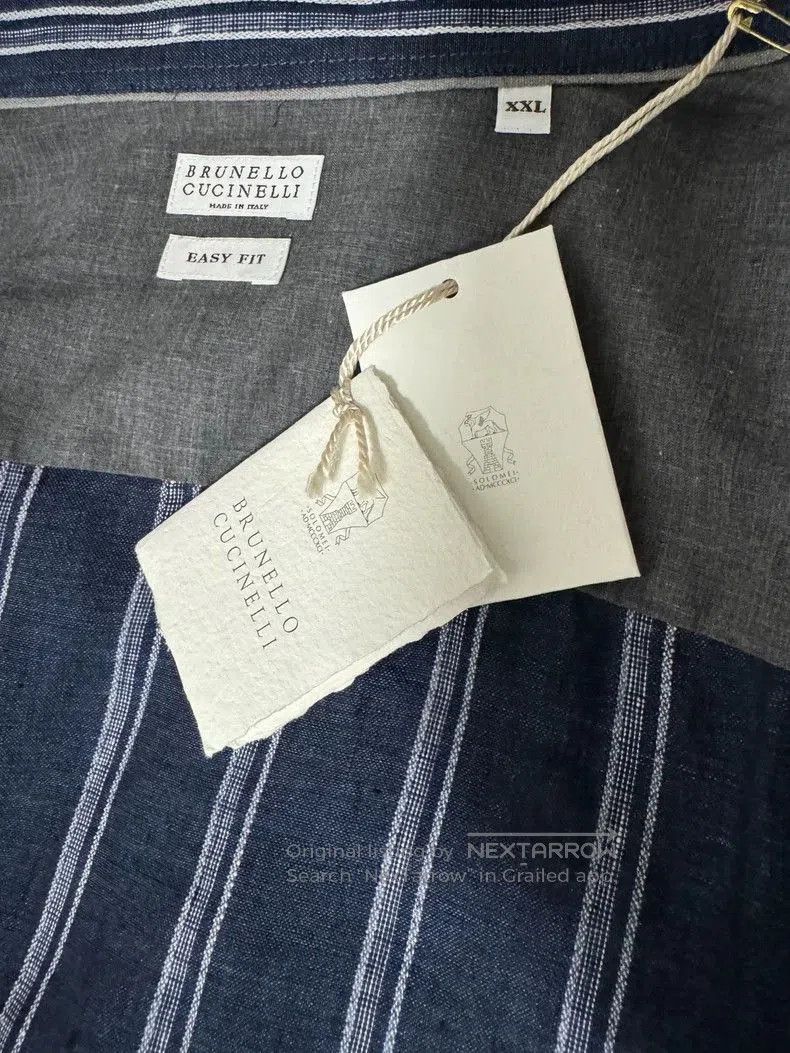 Brunello Cucinelli Brunello Cucinelli Striped Linen Shirt. Size US XXL / EU 58 / 5 - 5 Thumbnail