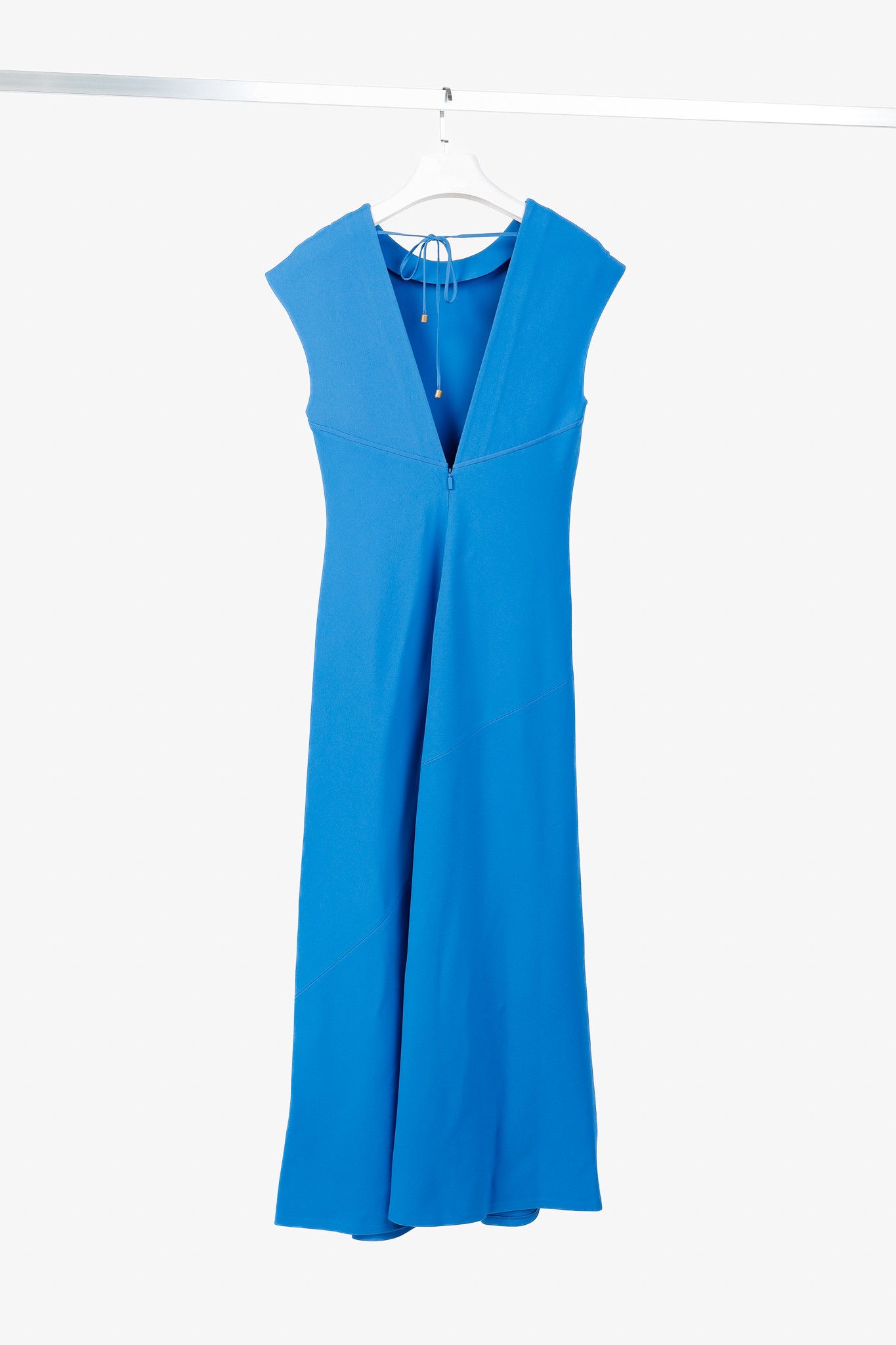 Lafayette 148 Lafayette 148 Classic Cobalt Cap-Sleeve V-Back Gown Size M / US 6-8 / IT 42-44 - 2 Thumbnail