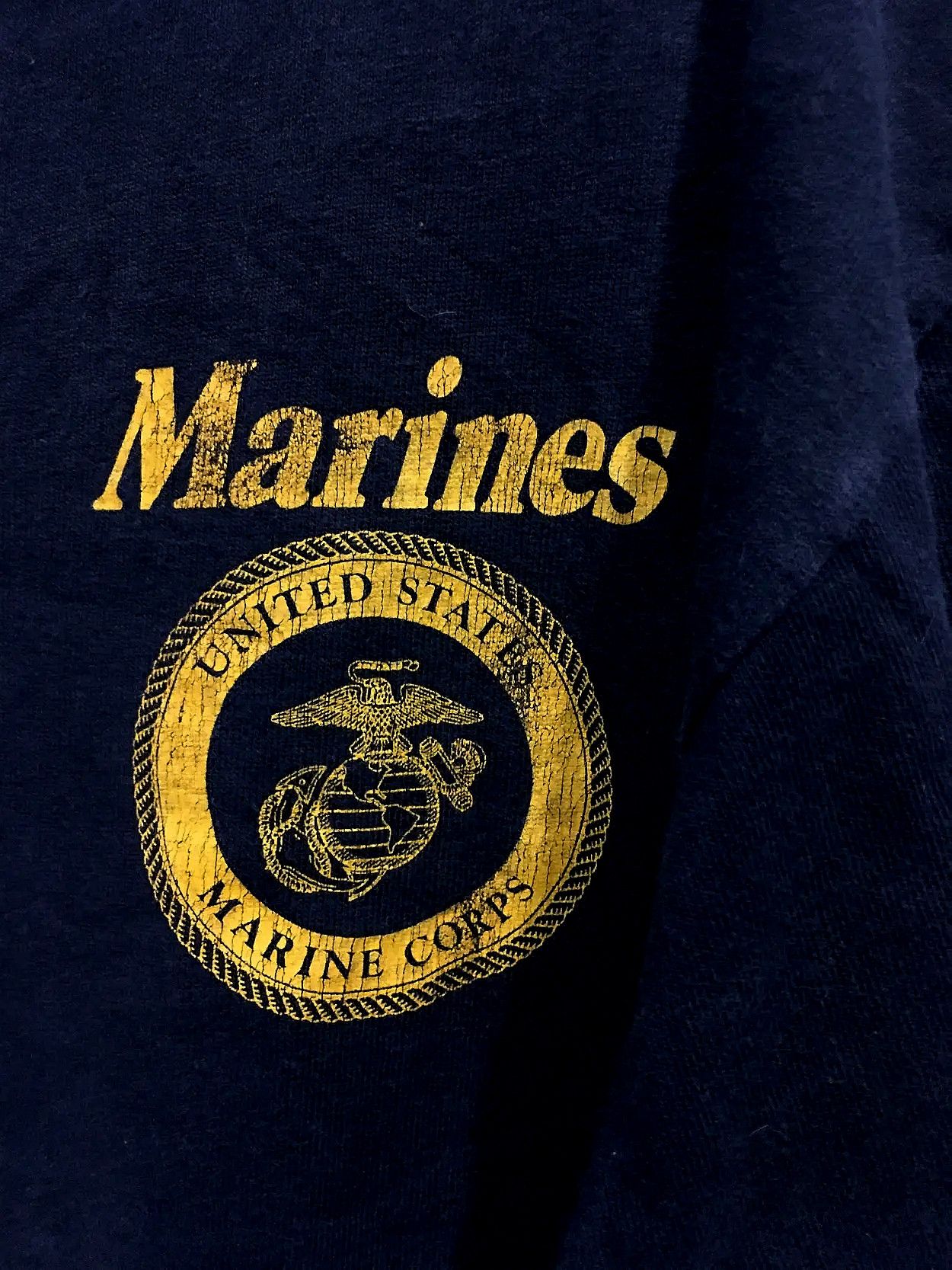 Vintage Vintage 90s US Marines Corps promo t shirt collar RARE Size US L / EU 52-54 / 3 - 6 Thumbnail