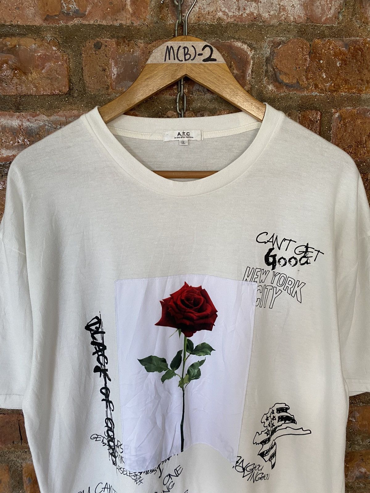 In The Attic × Japanese Brand × Le Grande Bleu (L.G.B.) Iconic Punk and Gothic Black rose poem tee Size US XL / EU 56 / 4 - 3 Thumbnail