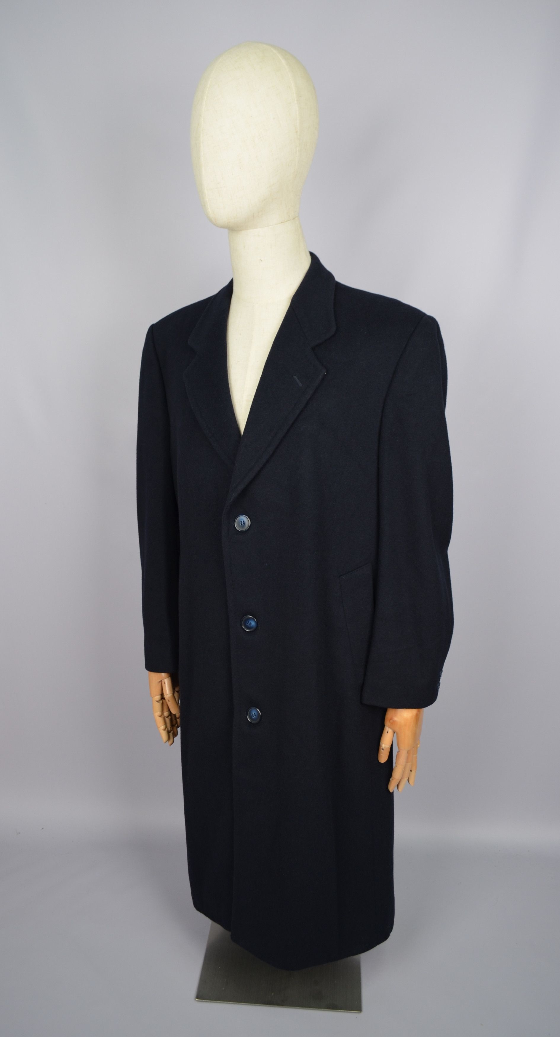 Vintage × Yves Saint Laurent Yves Saint Laurent Diffusion Hommes Cashmere Coat Jacket Size US L / EU 52-54 / 3 - 1 Thumbnail