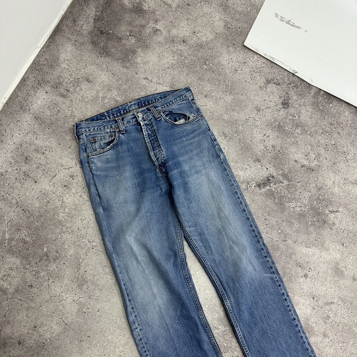 Levi's Vintage 90s Levis made in USA straight jeans 32x36 hype og Size US 32 / EU 48 - 5 Thumbnail
