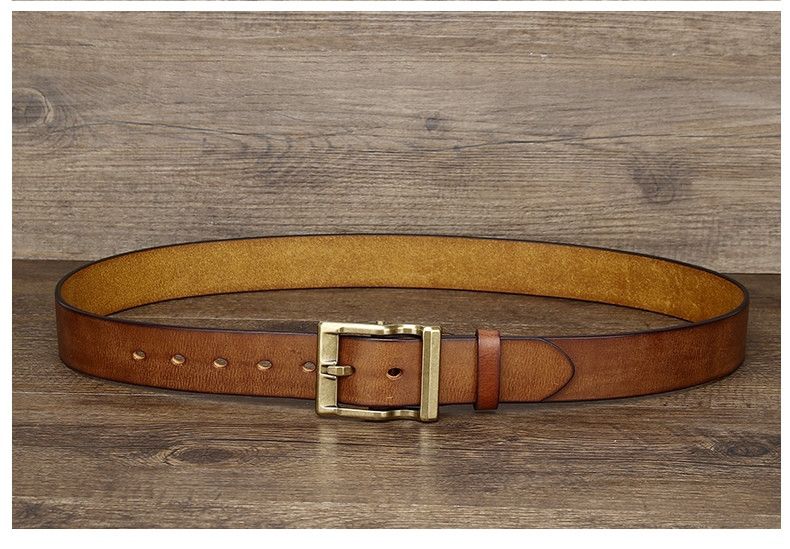 Japanese Brand × Vintage Copper Buckle Leather Belt Size ONE SIZE - 4 Thumbnail