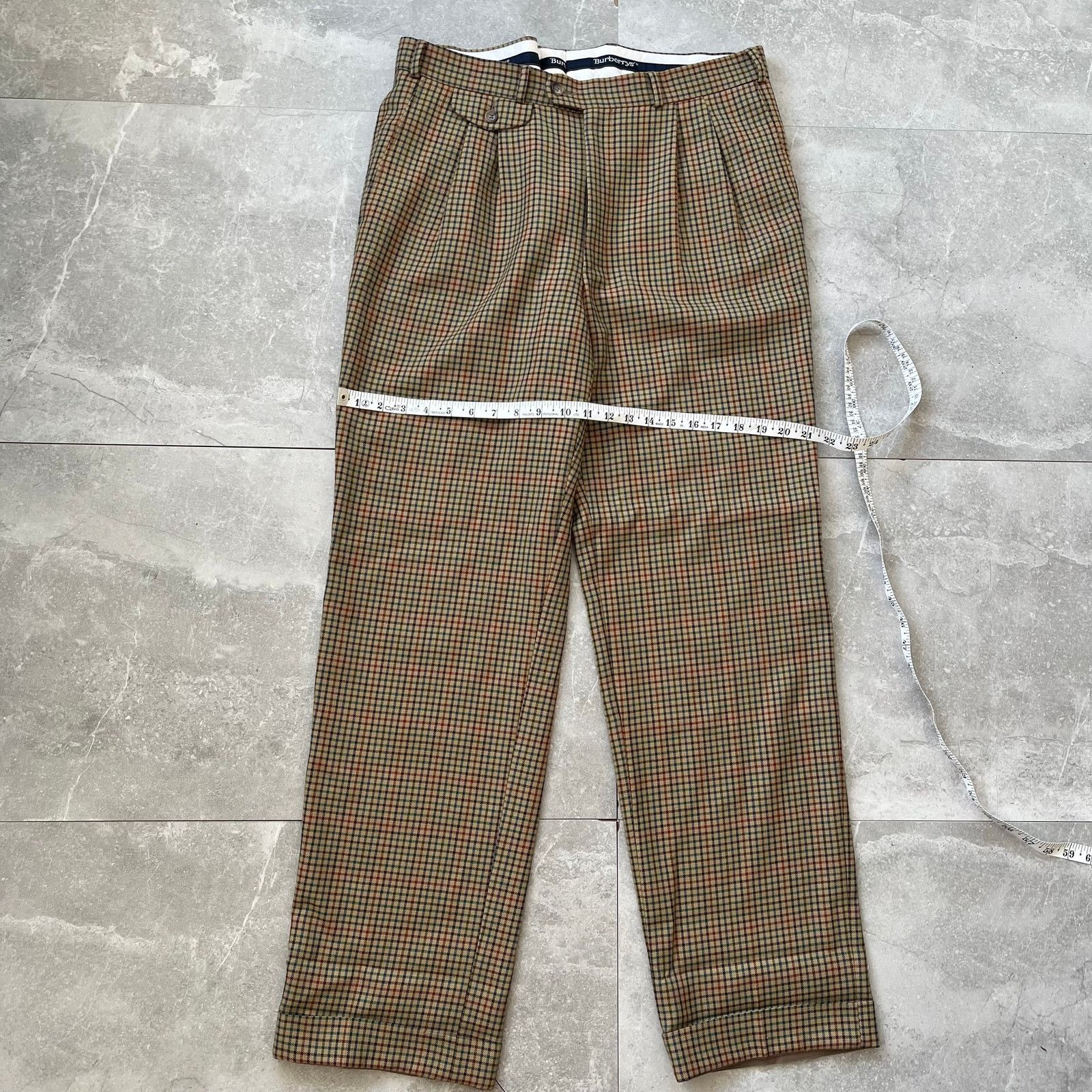 Burberry Burberrys Vintage Trousers – Mens Size 35 Wool Pants Pleated Size US 35 - 4 Thumbnail