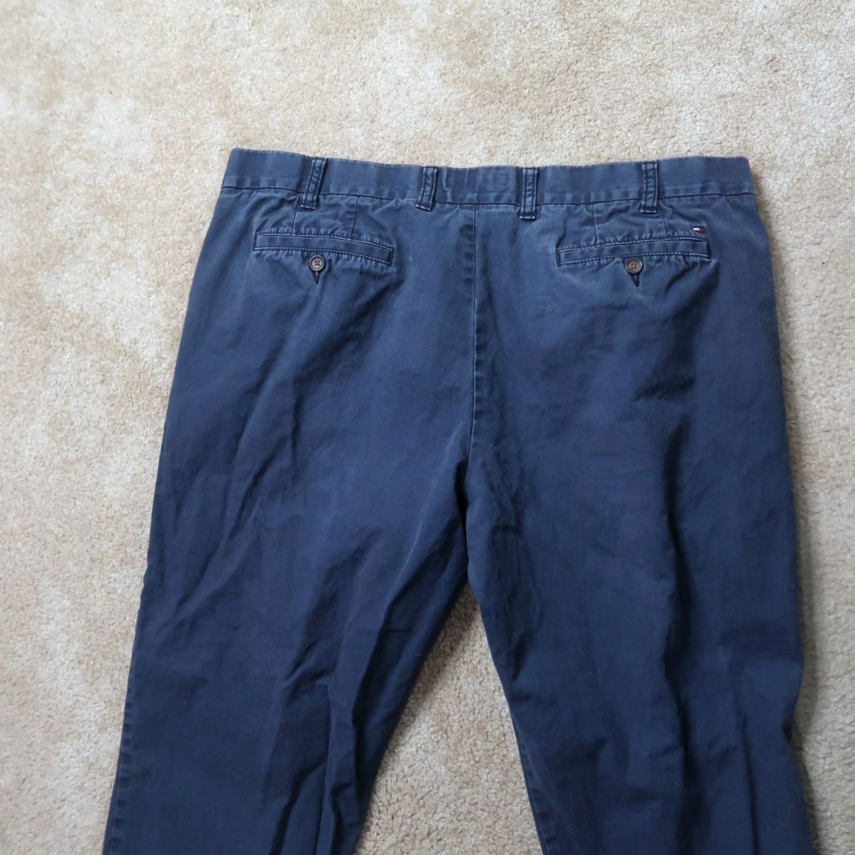 Tommy Hilfiger Tommy Hilfiger Chino Pants Flat Front Blue 40x30 Men's Regular Straight Pocket 5-Pocket Design Knit Cotton Beltless? Size US 40 / EU 56 - 5 Thumbnail