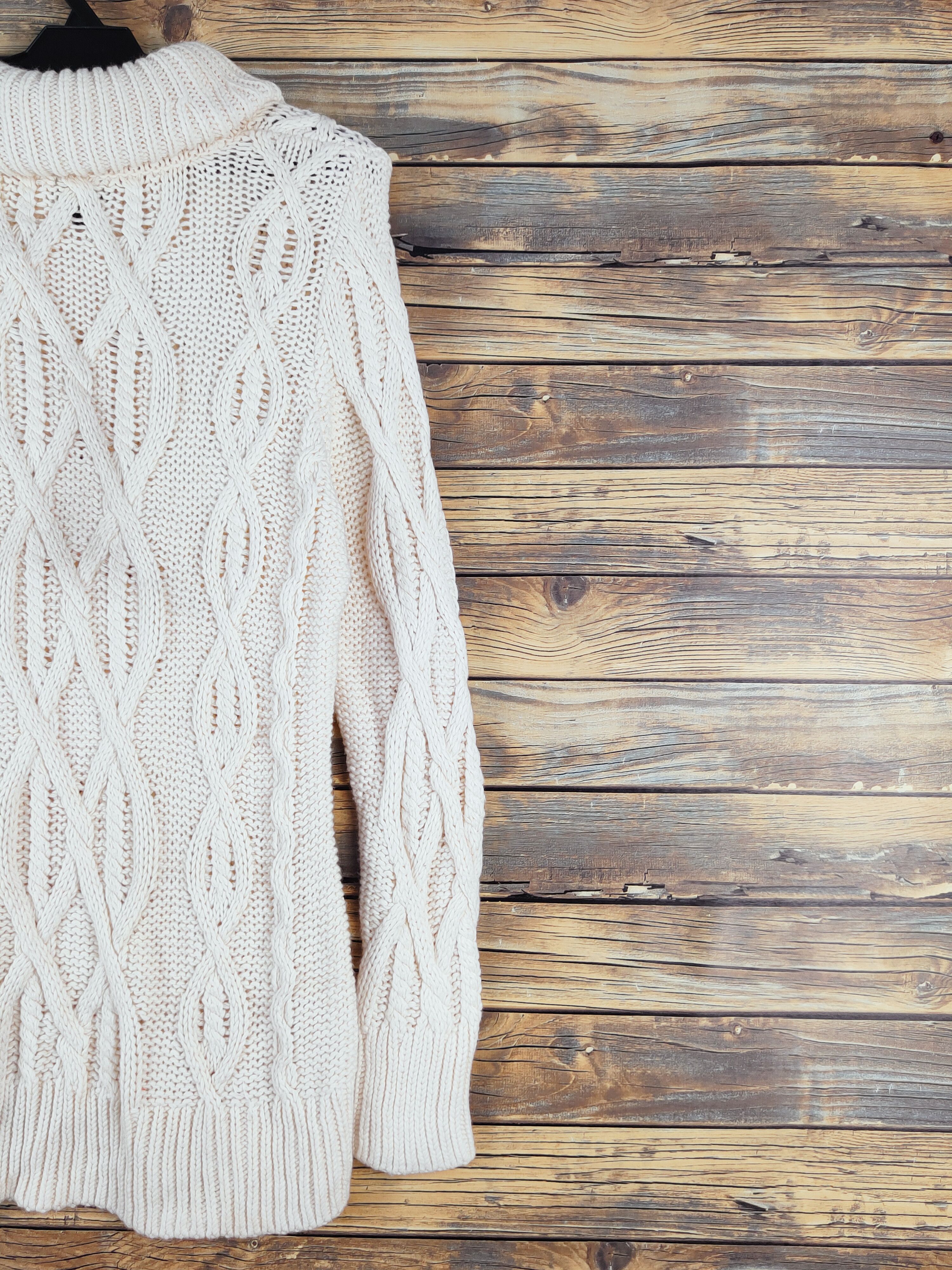 Aran Isles Knitwear × Japanese Brand × Talbots Talbots Cream aran isle cable Knitwear Sweatshirts #W1176 Size M / US 6-8 / IT 42-44 - 9 Thumbnail