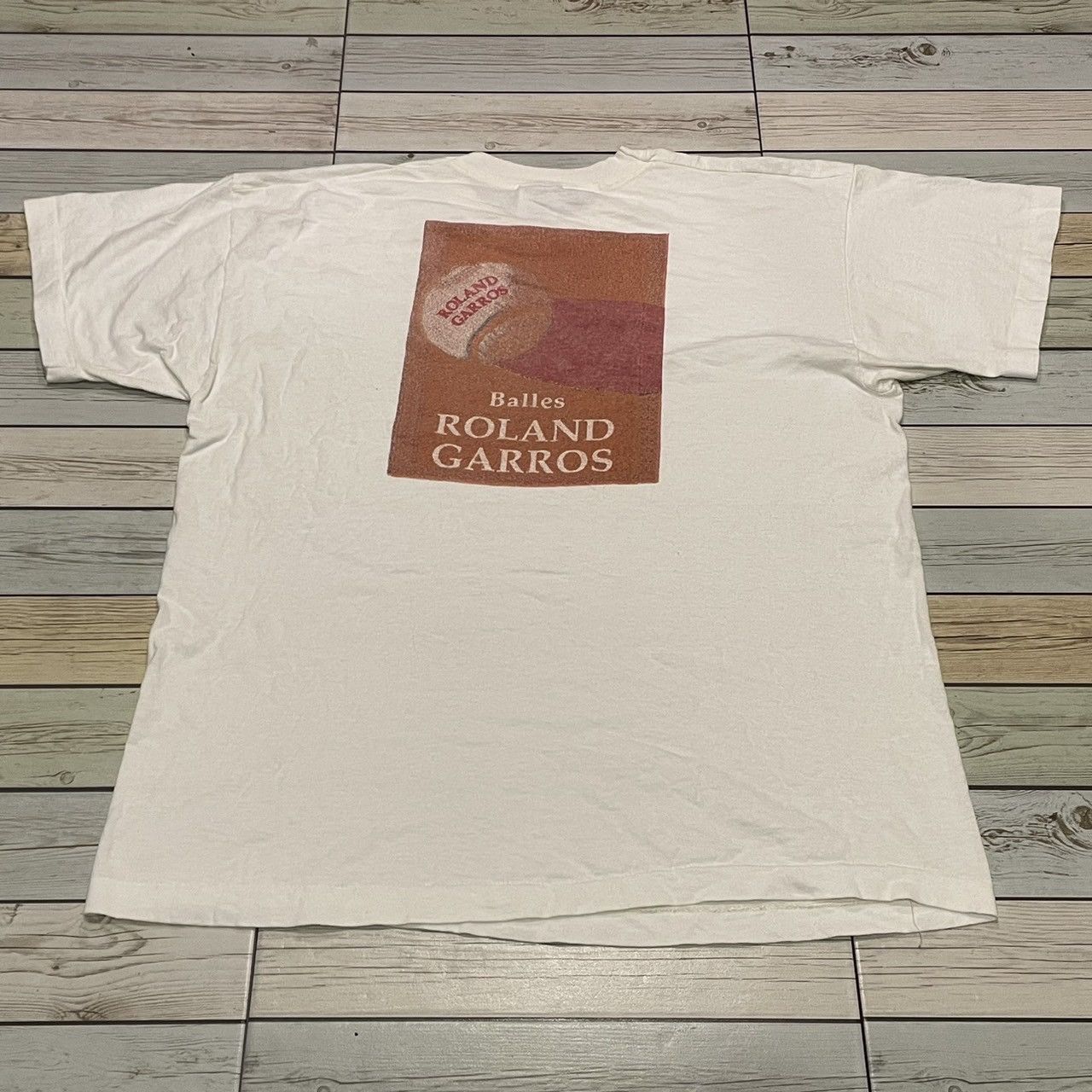 Vintage Rare Vintage 90's Roland Garros Tennis Tee Grand Slam Size US XL / EU 56 / 4 - 1 Thumbnail