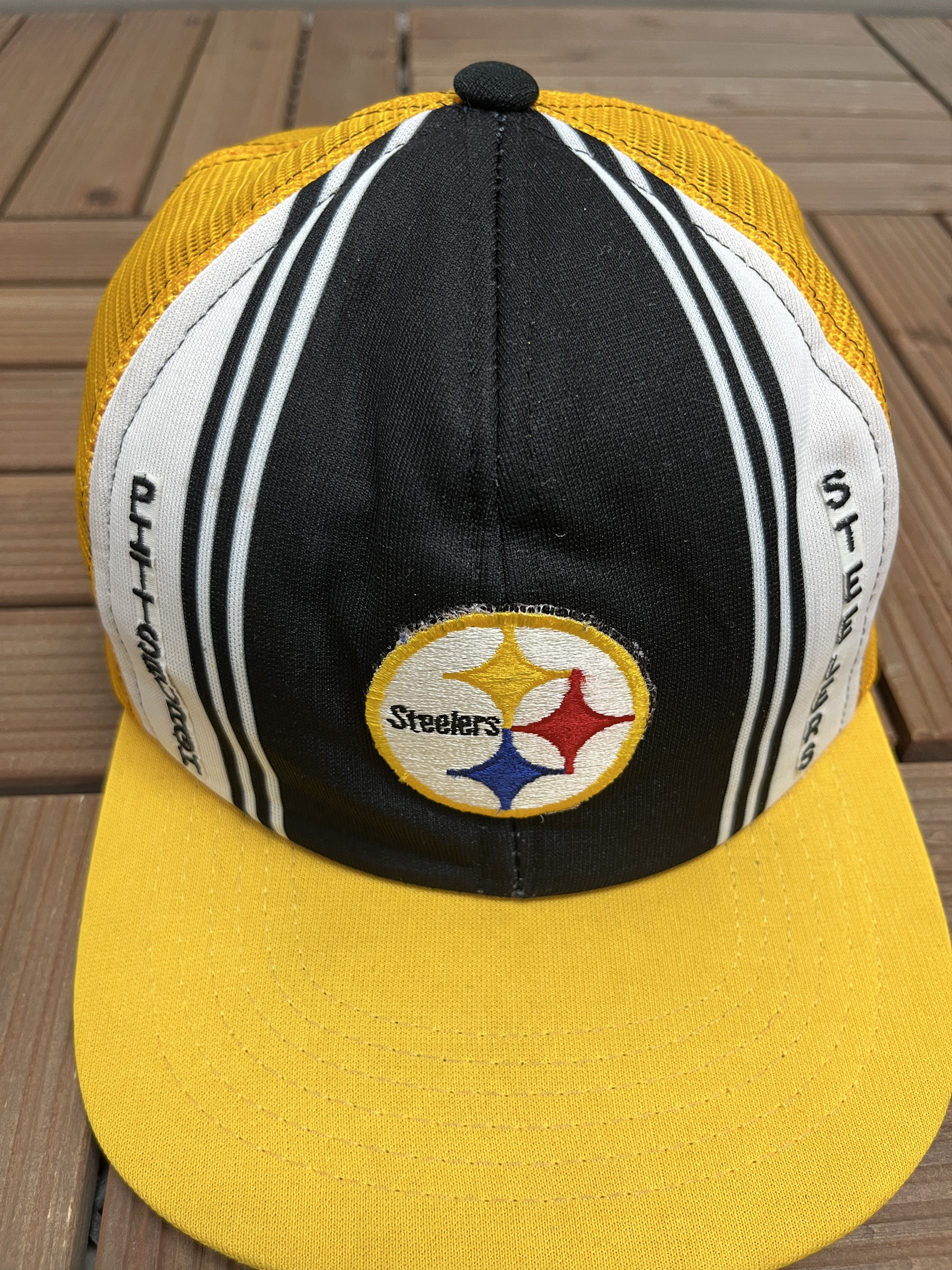 Vintage Pittsburgh Steelers Vintage Trucker Snap Back Hat Size ONE SIZE - 3 Thumbnail