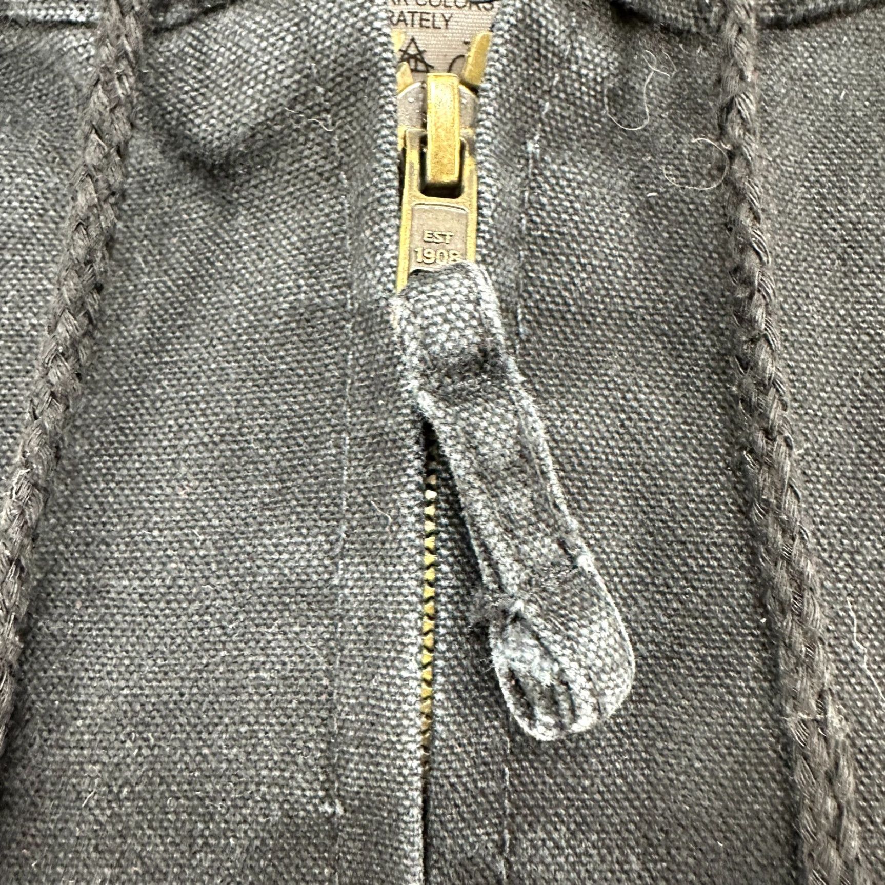 Vintage Key Jacket Mens 3XLT Black Full Zip Hooded Lined Bomber Jacket Workwear Canvas Cotton Size US XXL / EU 58 / 5 - 4 Thumbnail